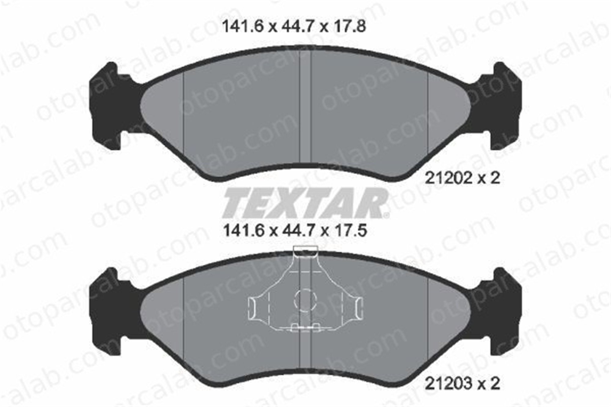 TEXTAR 2120203 Fren Disk Balata Ön FORD FIESTA Kasa/büyük limuzin FIESTA III 2120203 1465126