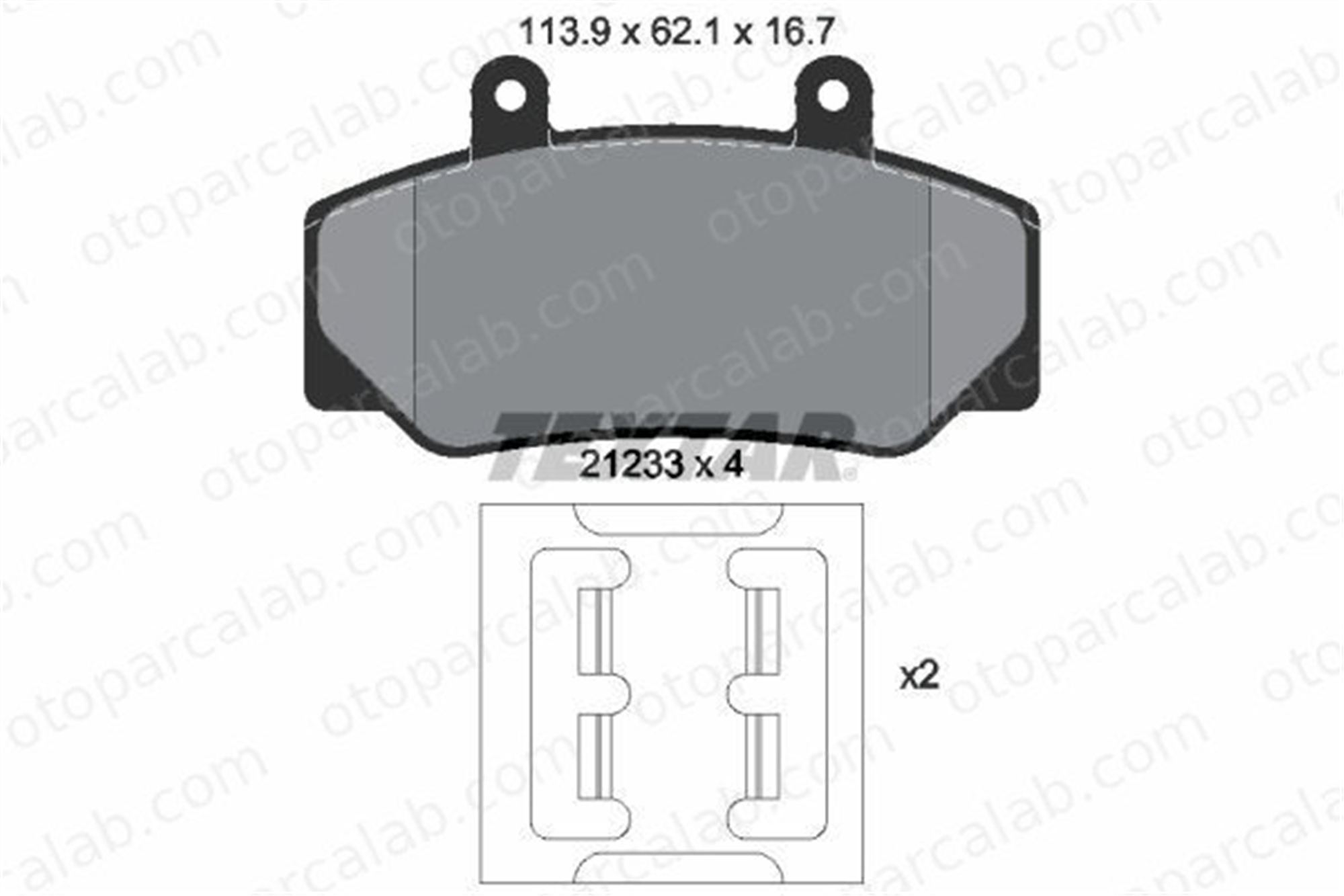 TEXTAR 2123302 Fren Disk Balata Ön VOLVO 740 740 Kombi 2123302 2177828