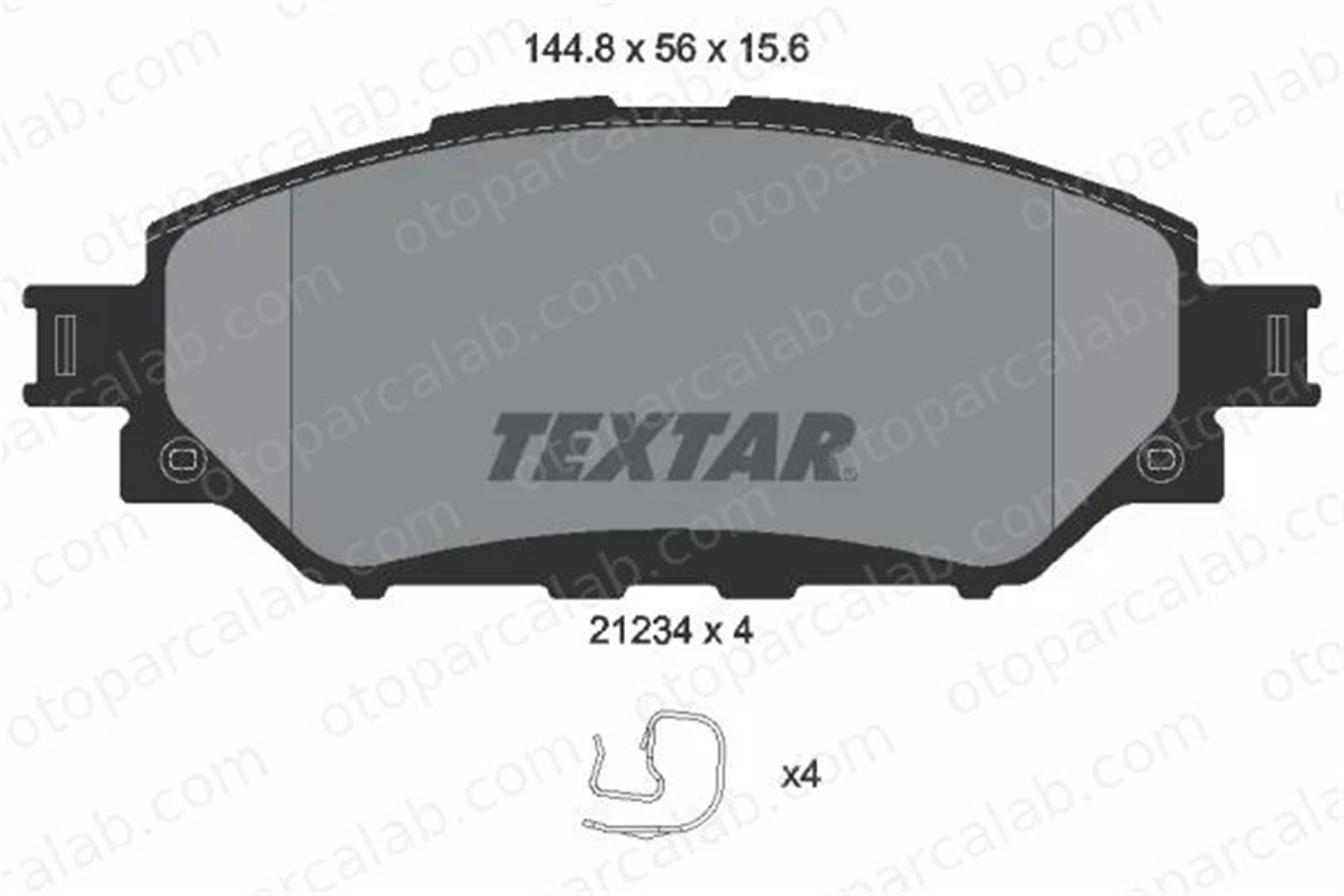 TEXTAR 2123401 Fren Disk Balata Ön TOYOTA HILUX VIII Pick-up 2123401 44650K350