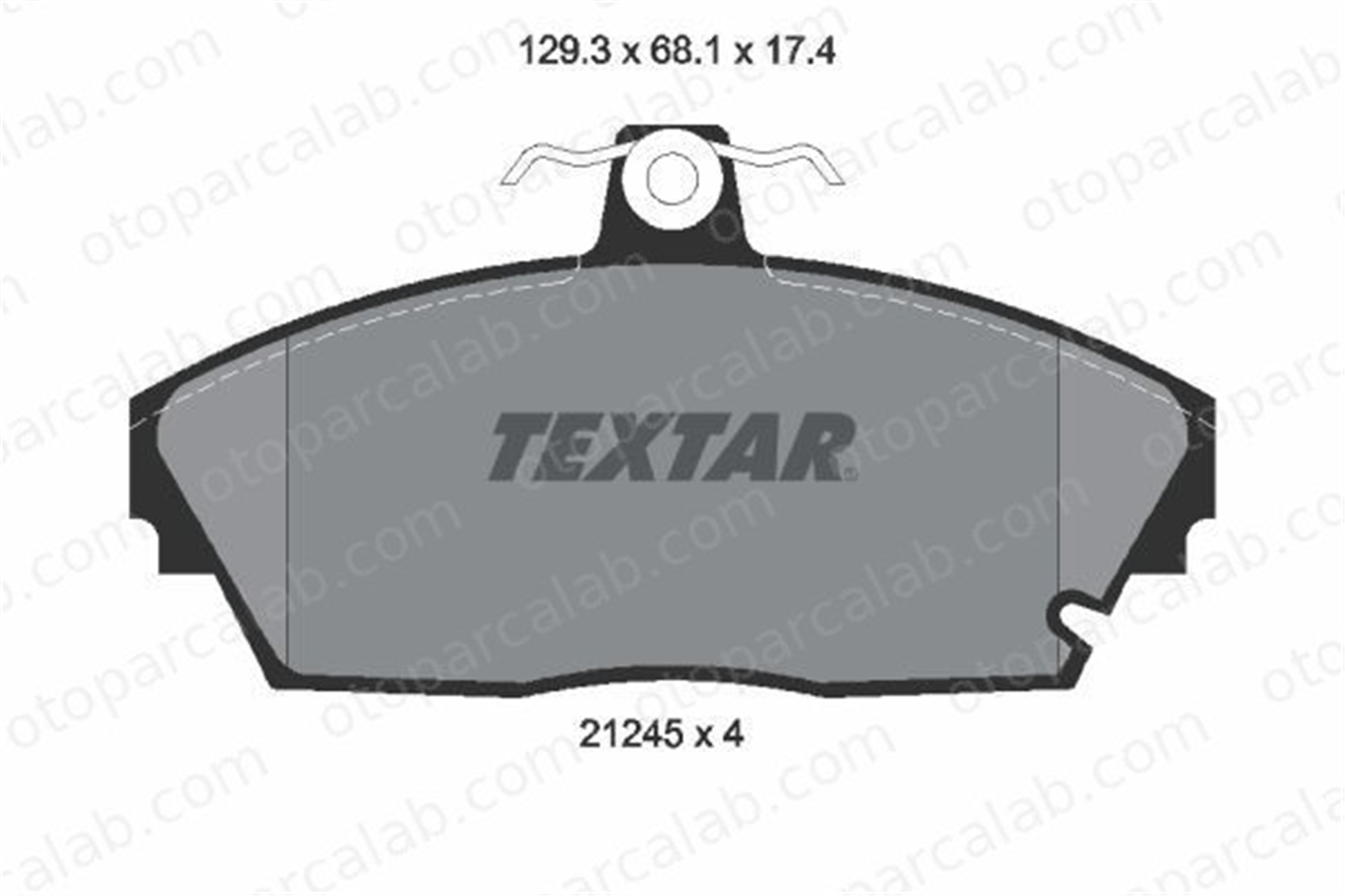 TEXTAR 2124502 Fren Disk Balata Ön TATA SIERRA LOADBETA 2124502 265442100111
