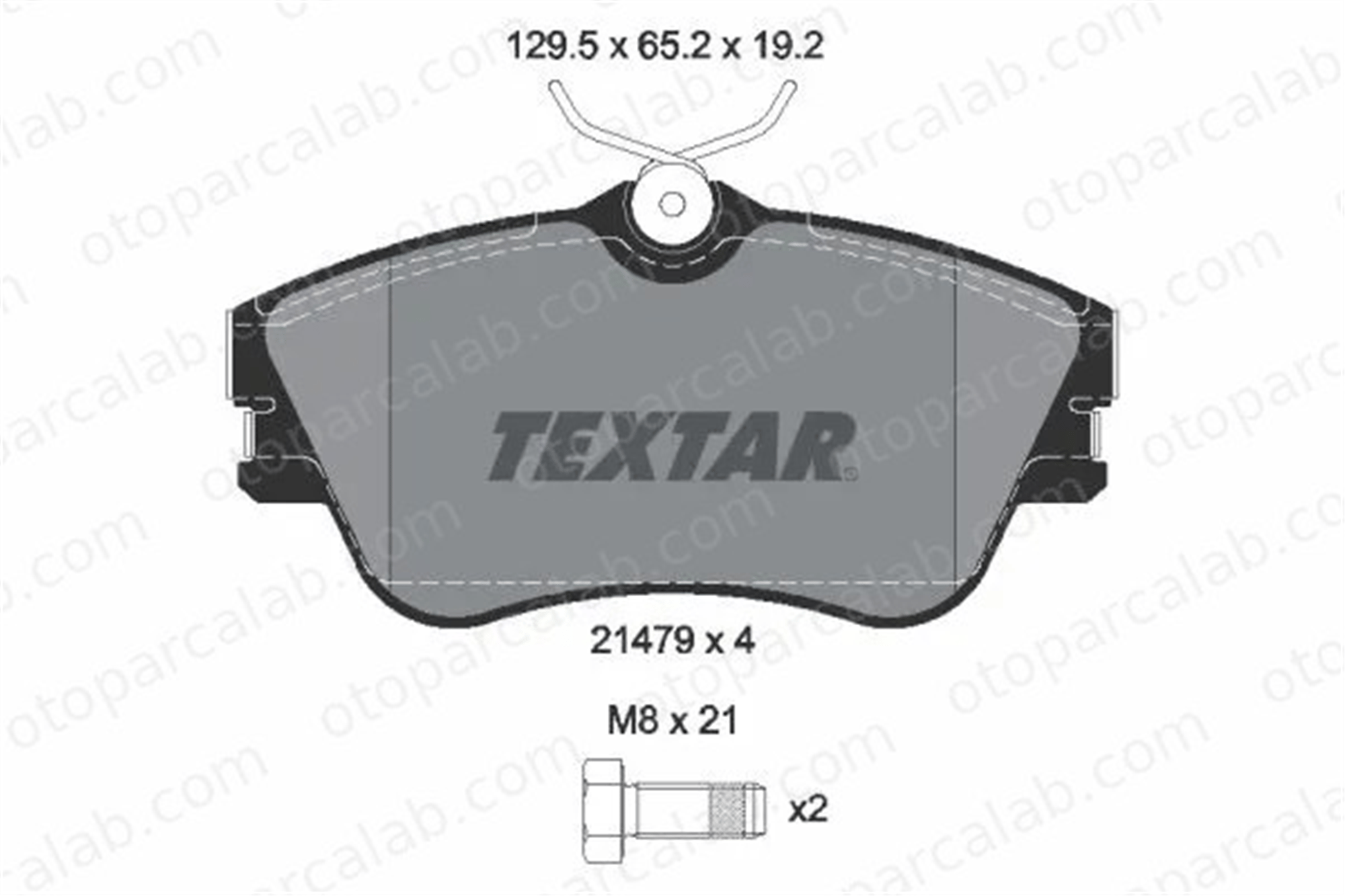 TEXTAR 2147902 Fren Disk Balata Ön VW TRANSPORTER T4 Minibüs/Otobüs TRANSPORTER T4 Panelvan/Van 701698151E 701698151D