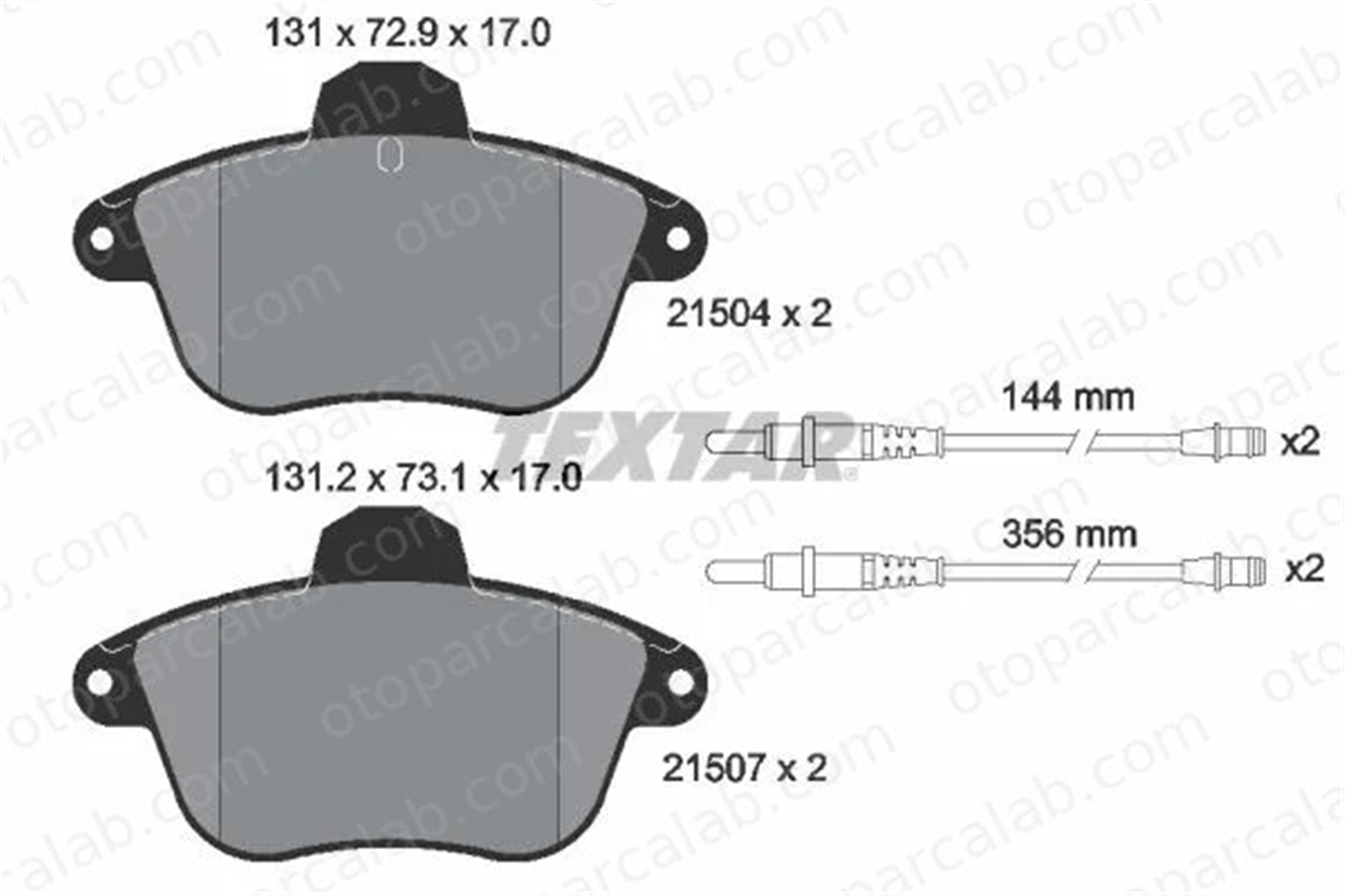 TEXTAR 2150401 Fren Disk Balata Ön CITROËN XM XM Break 2150401 6000008898