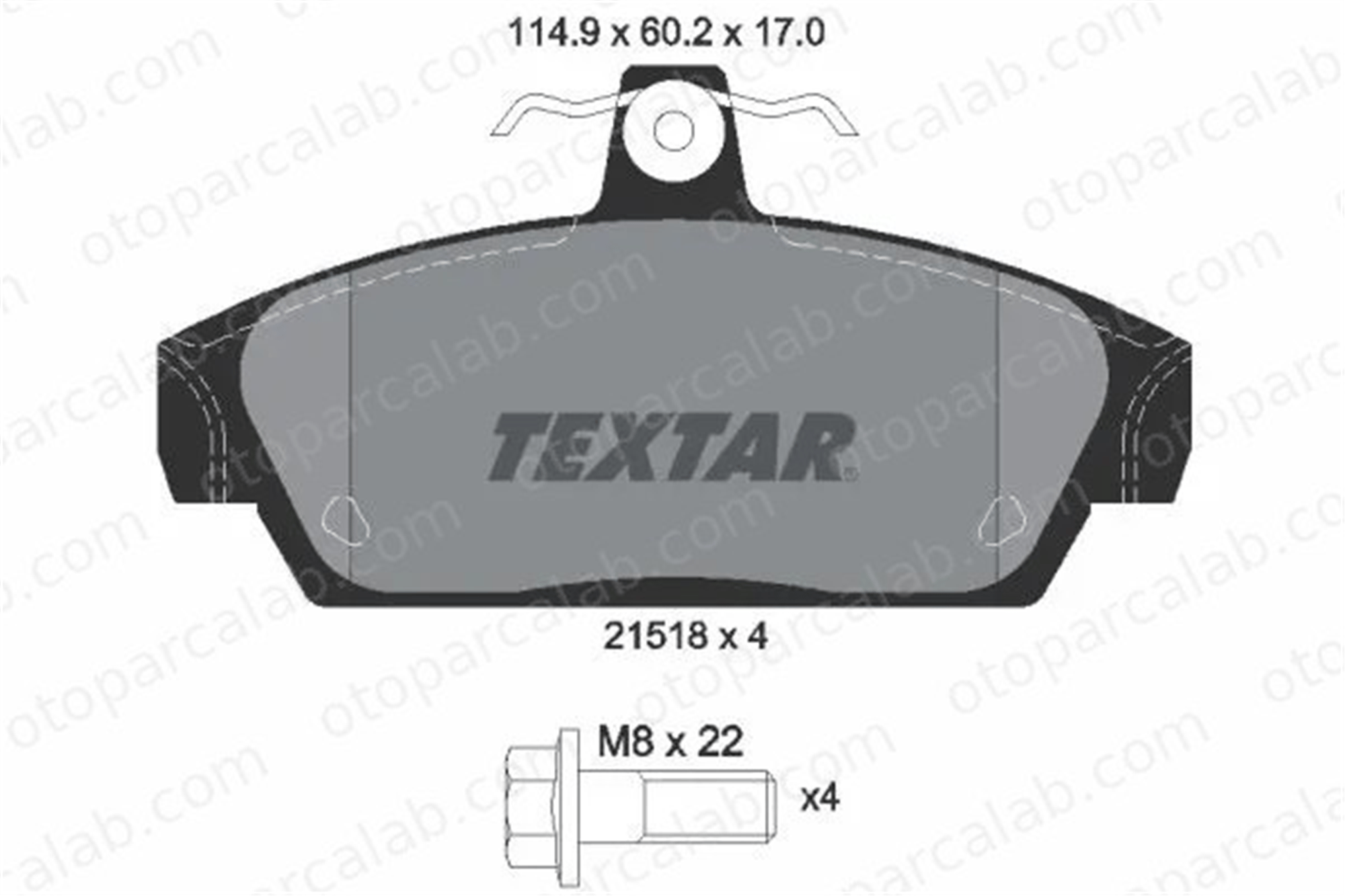 TEXTAR 2151801 Fren Disk Balata Ön ROVER 100 / METRO Hatchback MG MG TF 2151801 SEM100020