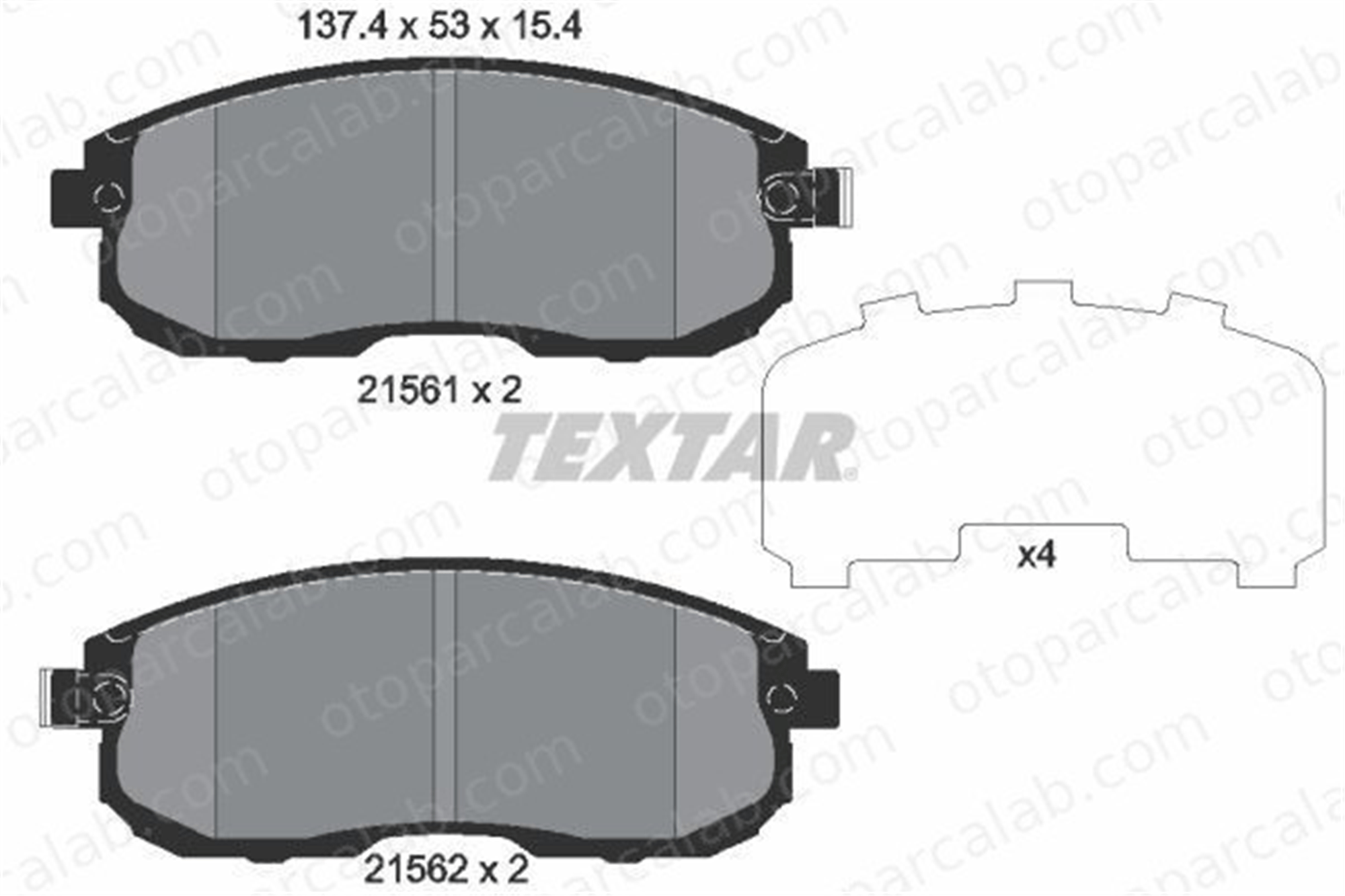 TEXTAR 2156203 Fren Disk Balata Ön SUZUKI SX4 NISSAN JUKE 2156203 410602Y990