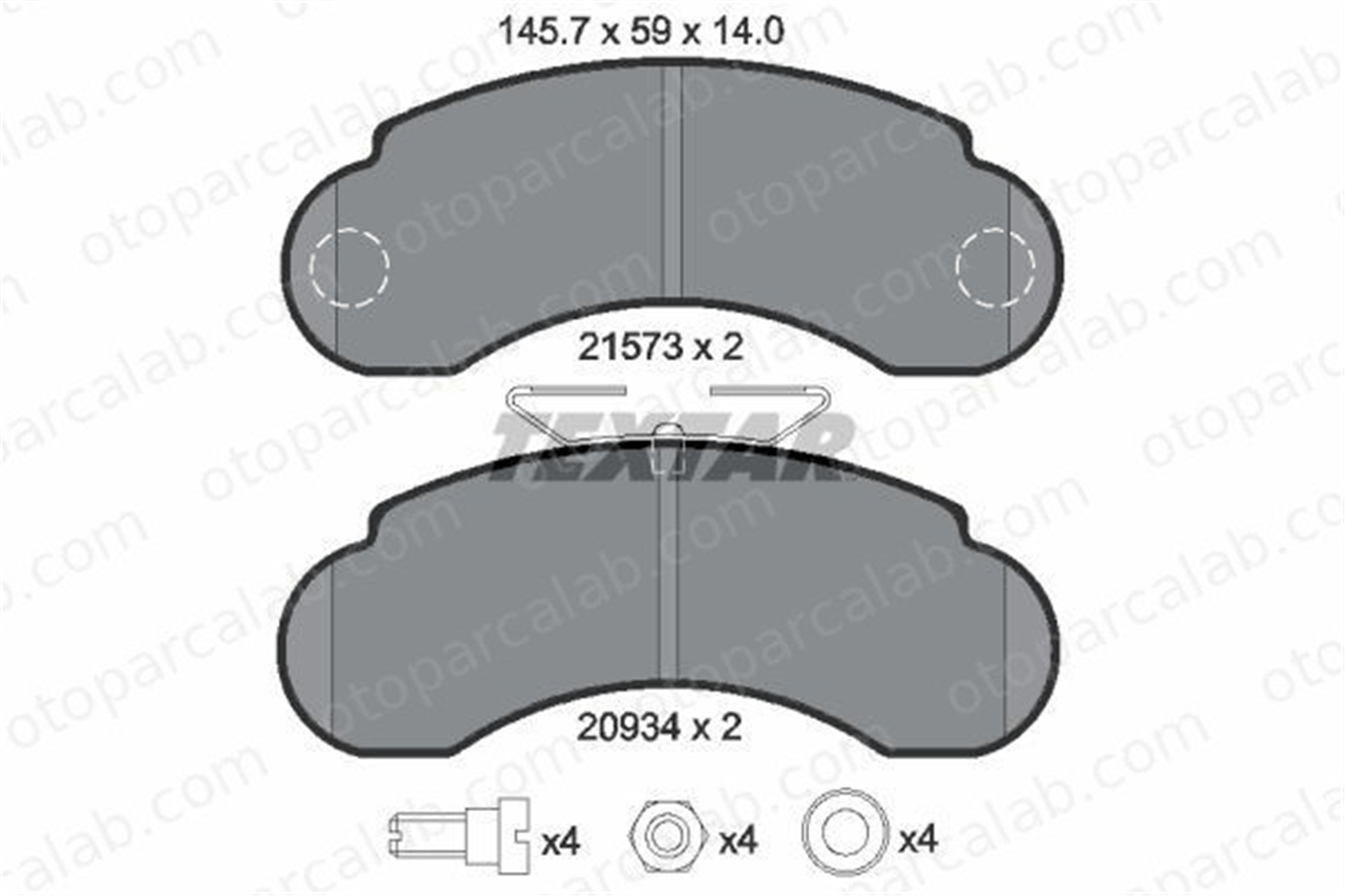 TEXTAR 2157302 Fren Disk Balata Ön MERCEDES-BENZ MB Minibüs/Otobüs MB Panelvan/Van 2157302 6014217720