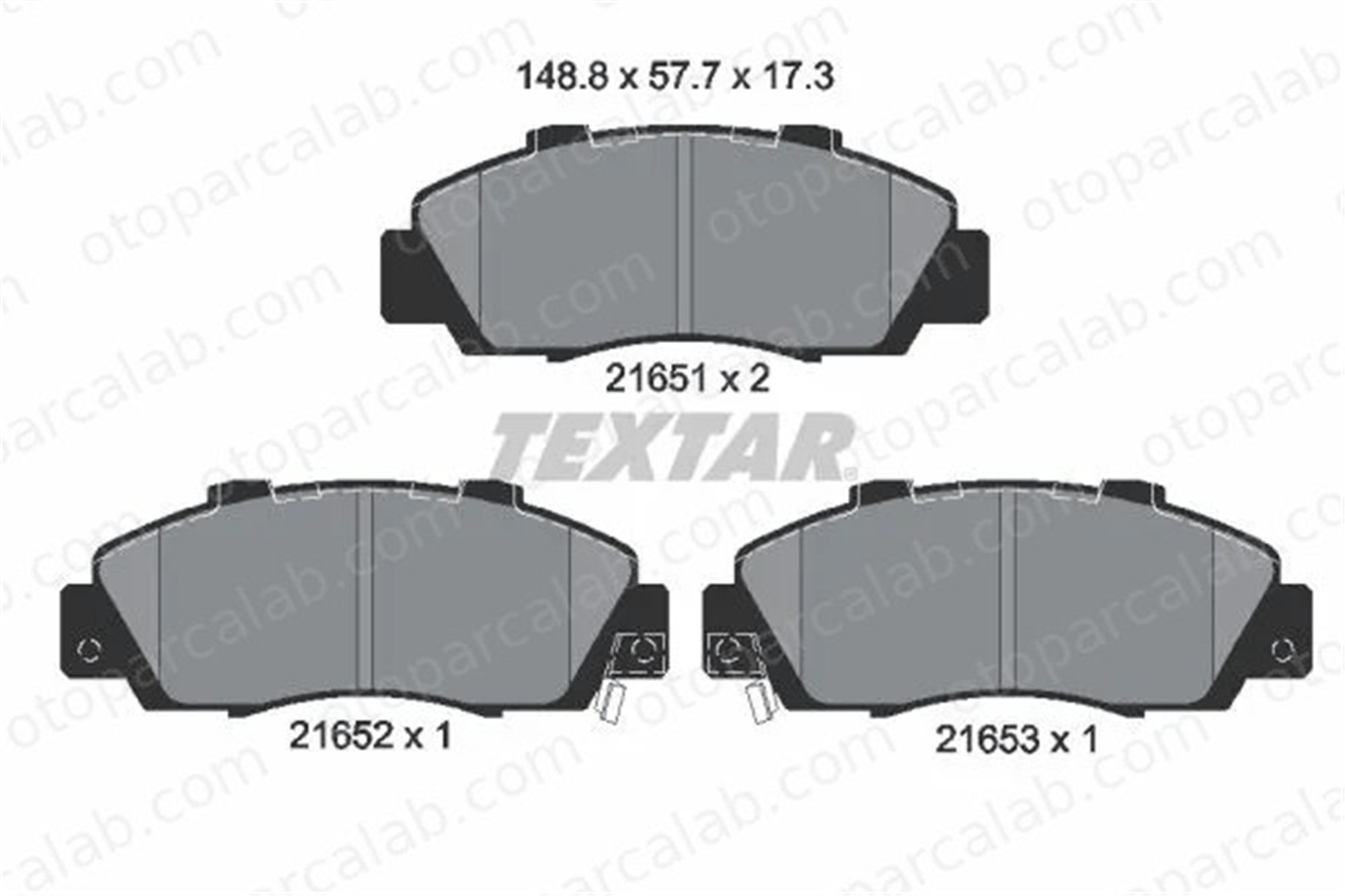 TEXTAR 2165101 Fren Disk Balata Ön ROVER 600 I HONDA ACCORD V 45022SL0E61 45022SL0000
