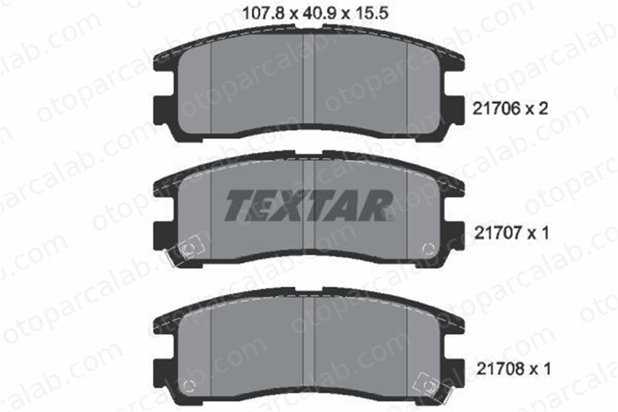 TEXTAR 2170602 Fren Disk Balata Arka MITSUBISHI GALANT VII GALANT VIII Station wagon MB407659 4605A237
