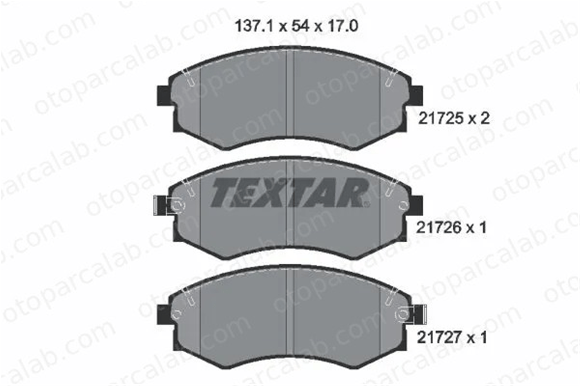 TEXTAR 2172501 Fren Disk Balata Ön SSANGYONG KORANDO MUSSO 2172501 4813005010