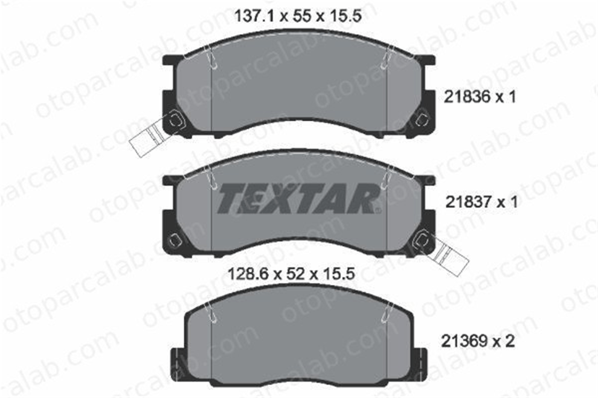 TEXTAR 2183601 Fren Disk Balata Ön TOYOTA PREVIA I 2183601 AY040TY024