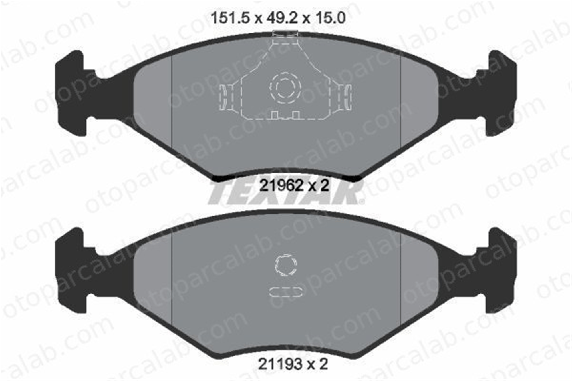 TEXTAR 2196202 Fren Disk Balata Ön VW SAVEIRO I 2196202 374698151