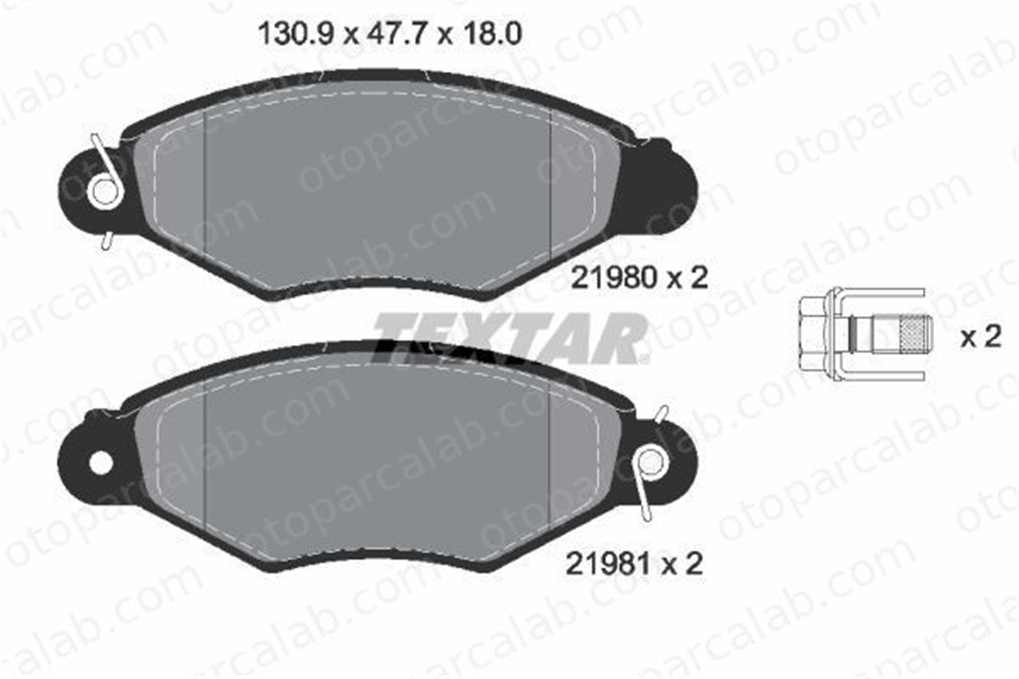 TEXTAR 2198004 Fren Disk Balata Ön FIAT DUCATO Panorama DUCATO Panelvan/Van 2198004 9938205