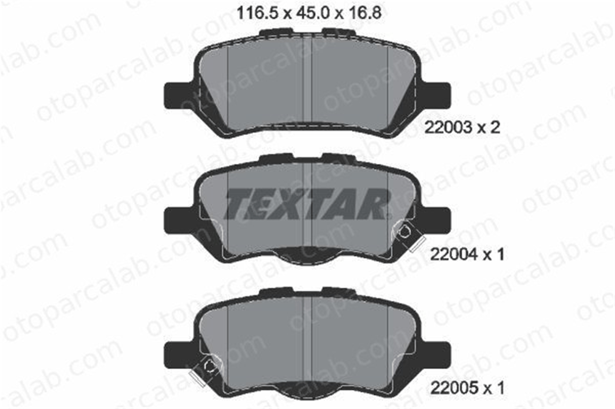 TEXTAR 2200301 Fren Disk Balata Ön FIAT TIPO TEMPRA S.W. 2200301 44660T010
