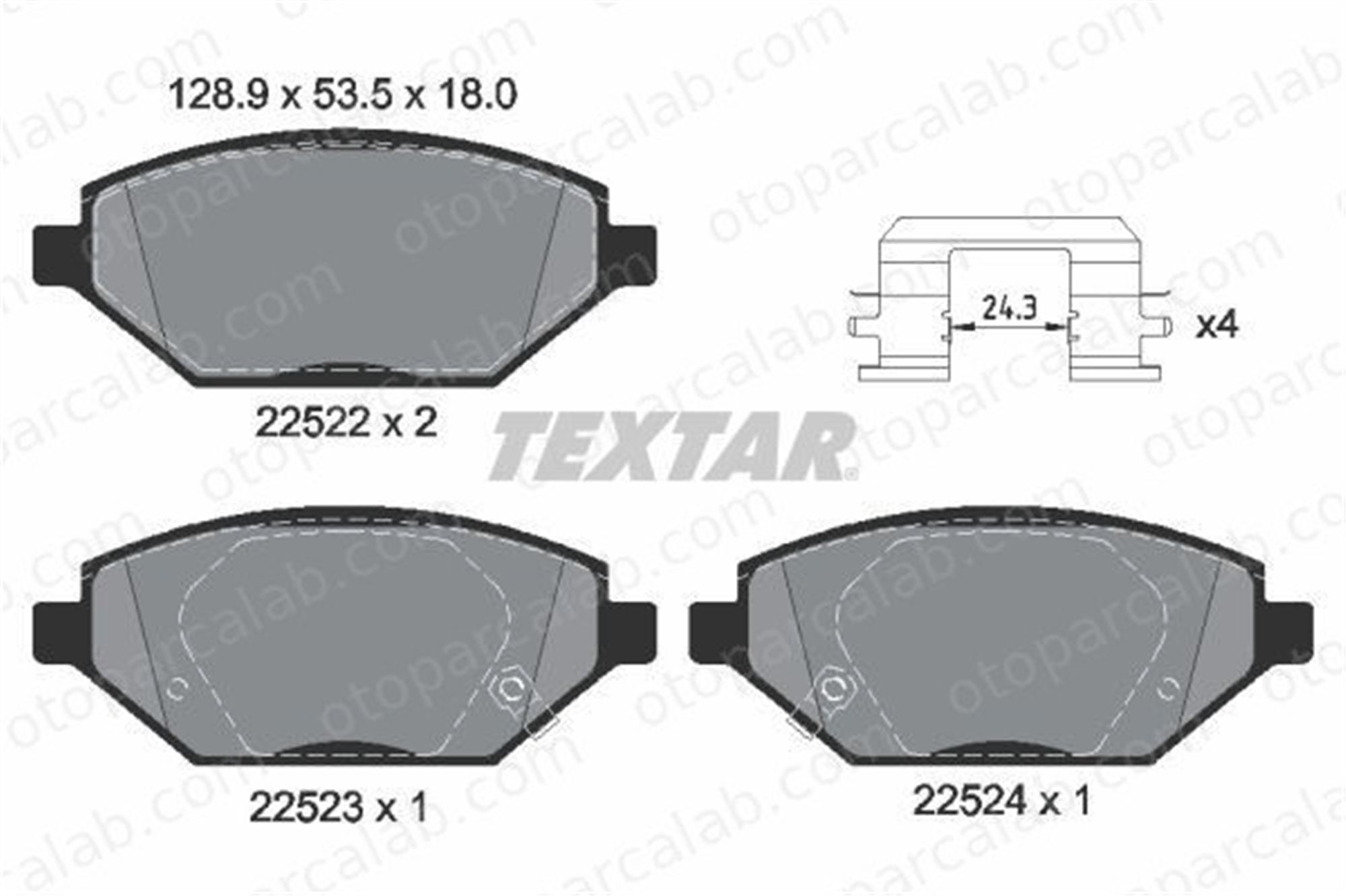 TEXTAR 2252201 Fren Disk Balata Ön OPEL KARL 2252201 42349238