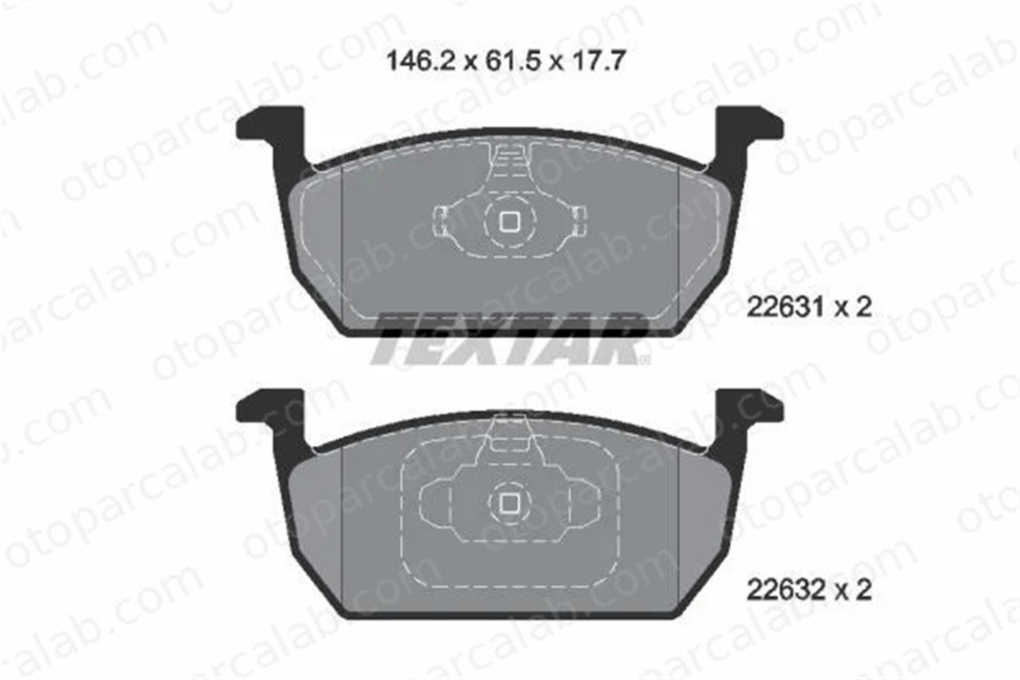 TEXTAR 2263101 Fren Disk Balata Ön SEAT LEON LEON ST 2263101 2Q0698151AA