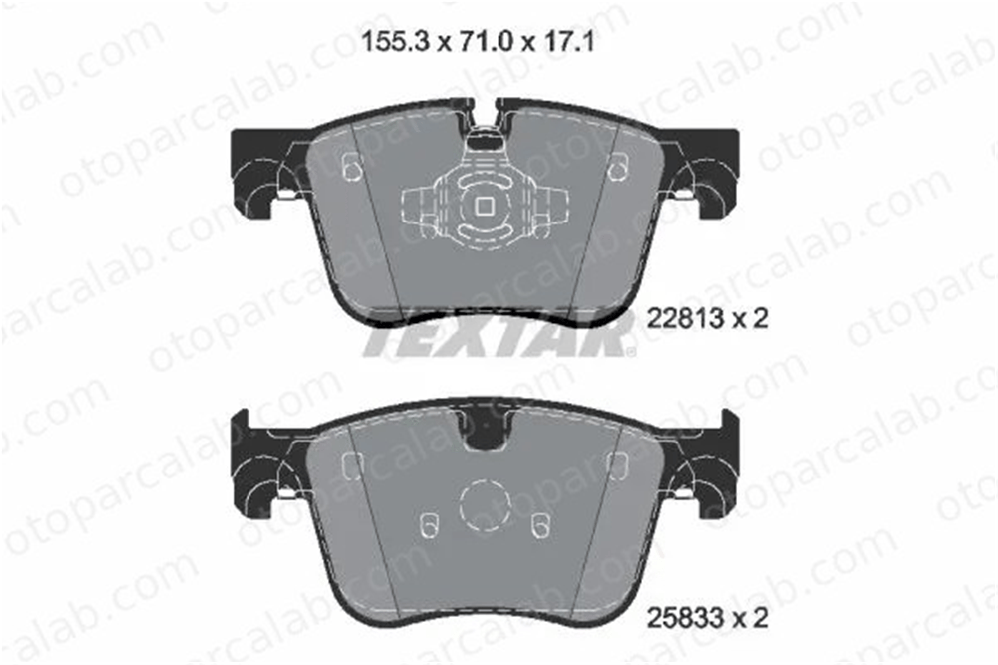 TEXTAR 2281301 Fren Disk Balata Ön PEUGEOT 5008 II CITROËN GRAND C4 SPACETOURER 95525370 1623162380