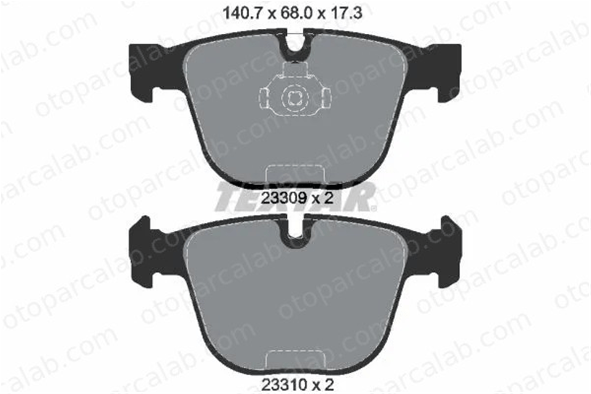 TEXTAR 2330902 Fren Disk Balata Arka BMW X5 5 34216768471 PC57349PA
