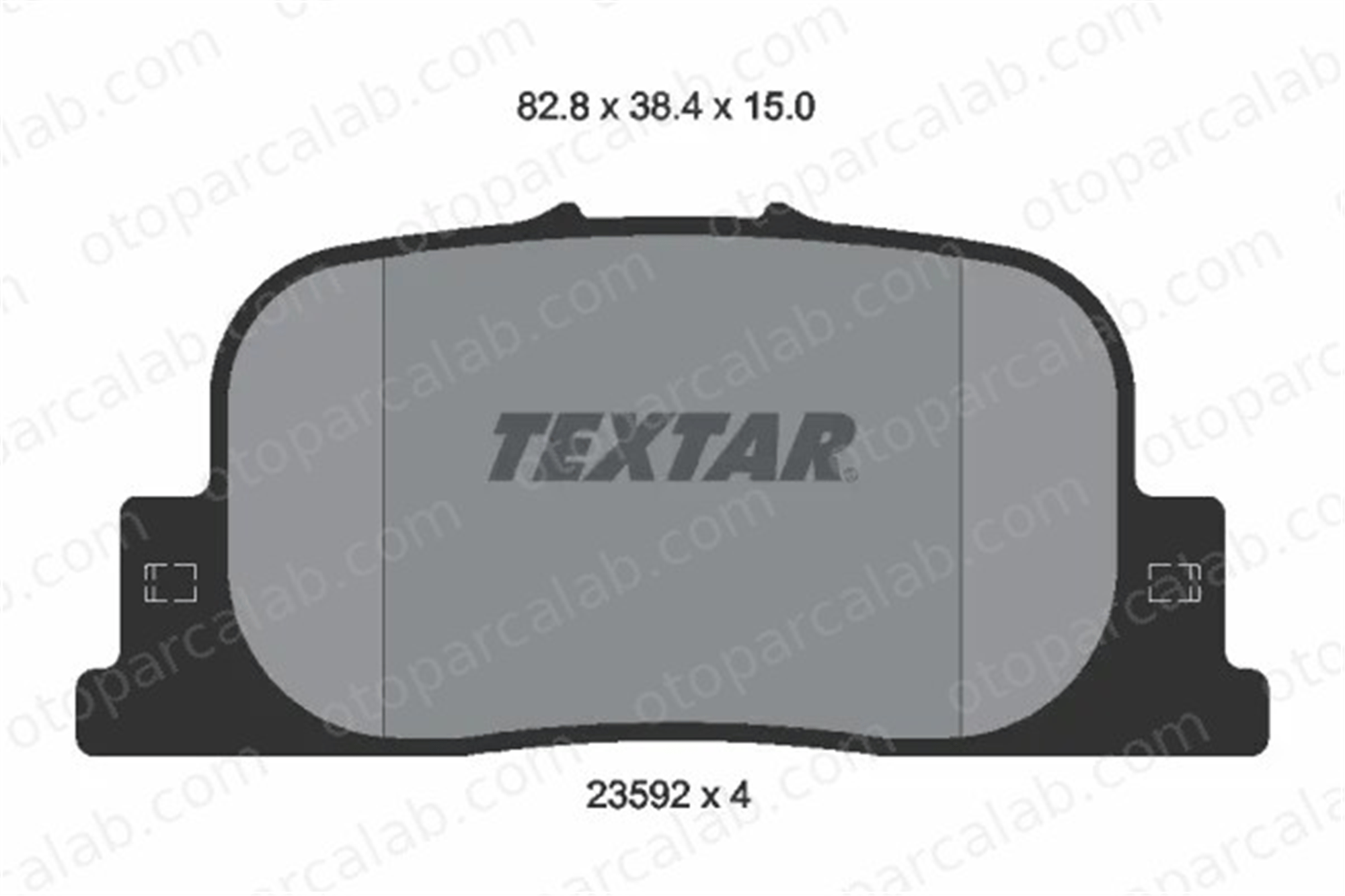 TEXTAR 2359201 Fren Disk Balata Arka TOYOTA CAMRY GEELY VISION Sedan 446647010 04466-47010