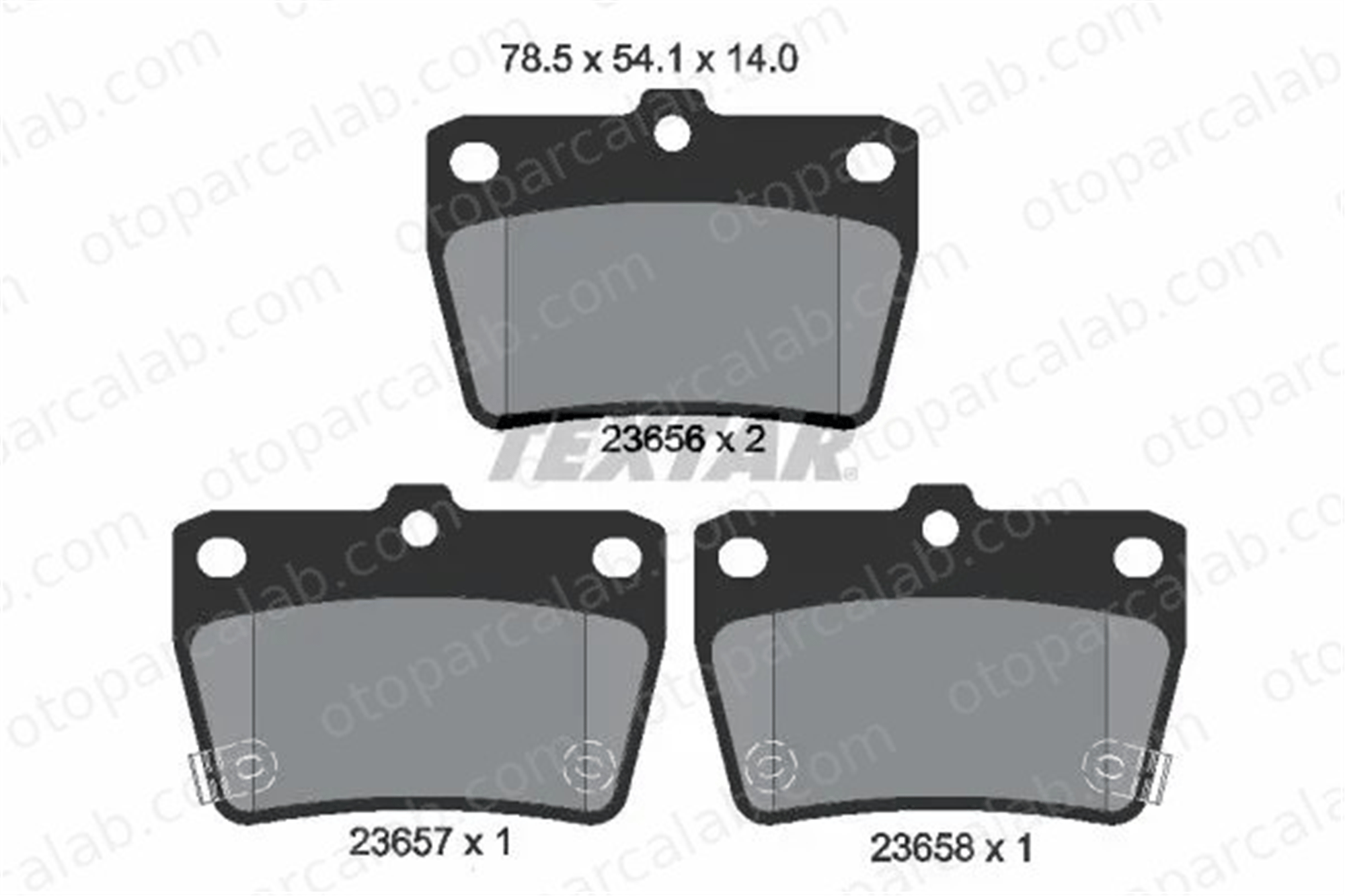 TEXTAR 2365601 Fren Disk Balata Arka CHERY TIGGO TOYOTA RAV 4 II 446642010 0446642010