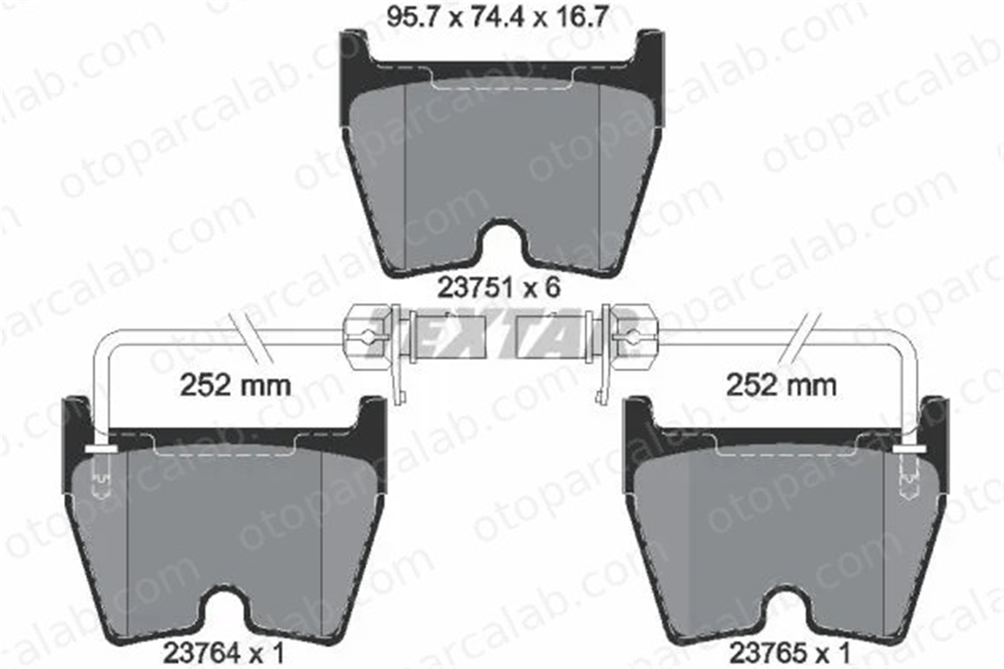 TEXTAR 2375101 Fren Disk Balata Ön VW PHAETON AUDI R8 3D0698151A 3D0698151