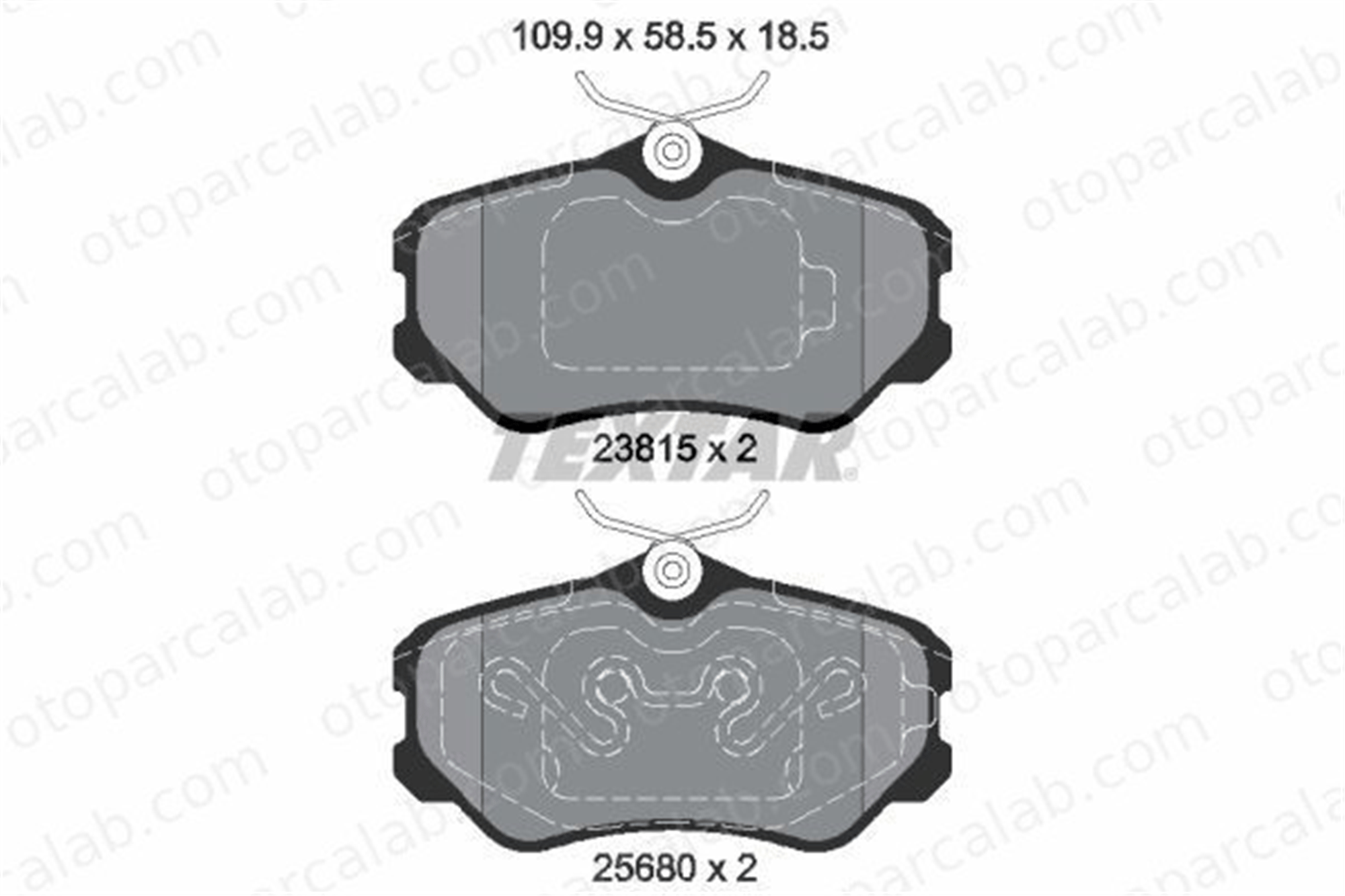 TEXTAR 2381501 Fren Disk Balata Ön CHEVROLET CORSA Pick-up OPEL CORSA B 2381501 5X0698151C