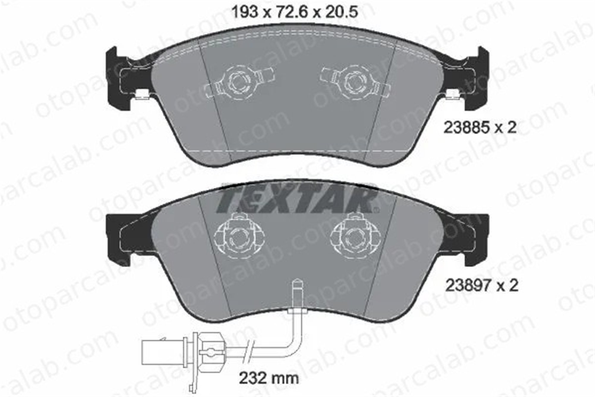 TEXTAR 2388501 Fren Disk Balata Ön AUDI A8 D3 A6 C6 4E0698151J 4E0698151E