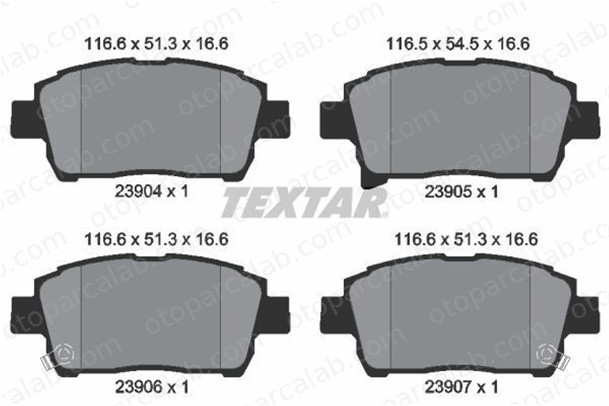 TEXTAR 2390401 Fren Disk Balata Ön GEELY MK Sedan 2390401 1014003350