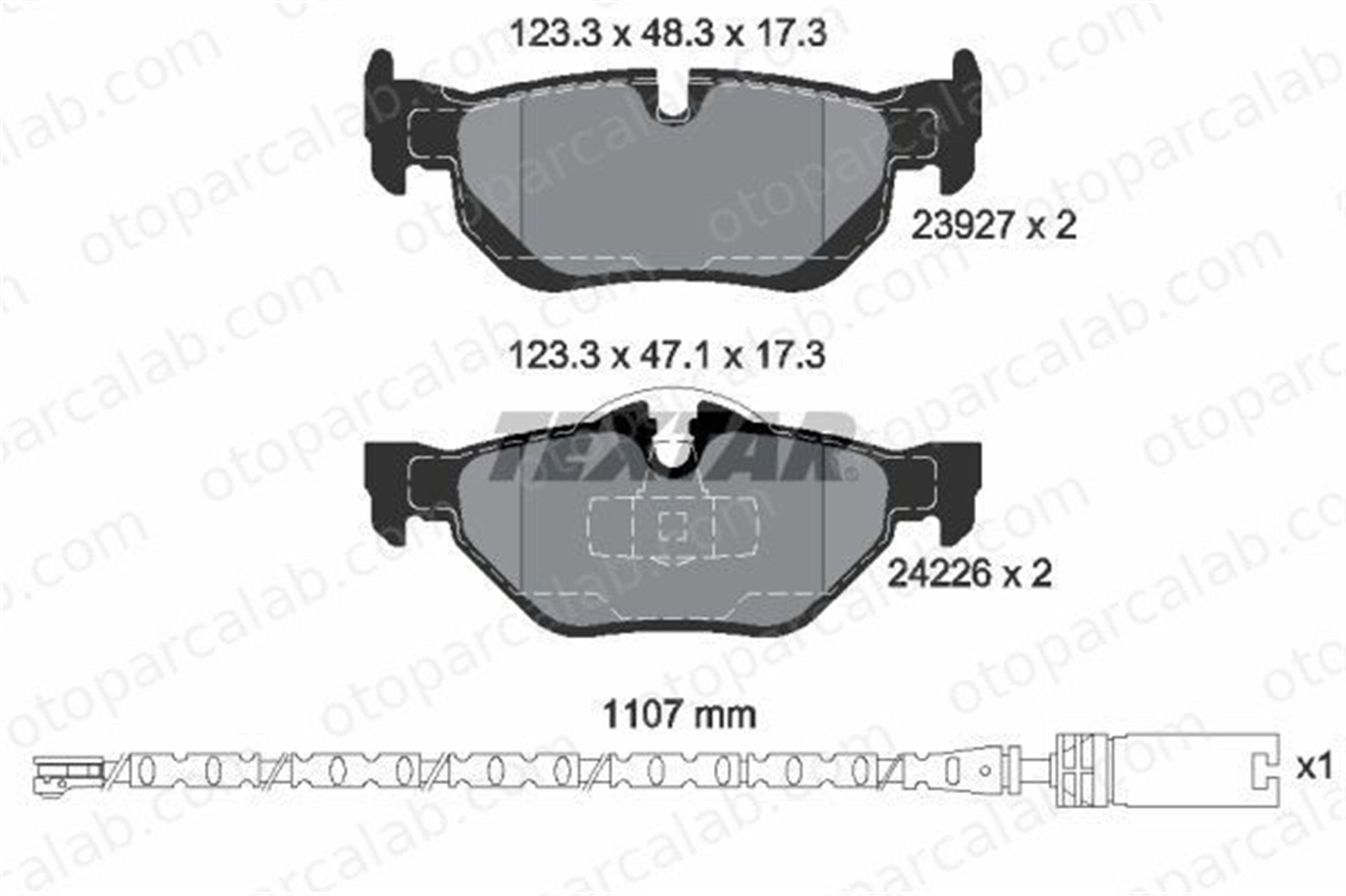 TEXTAR 2392707 Fren Disk Balata Ön BMW 1 1 Cabrio 2392707 2288892