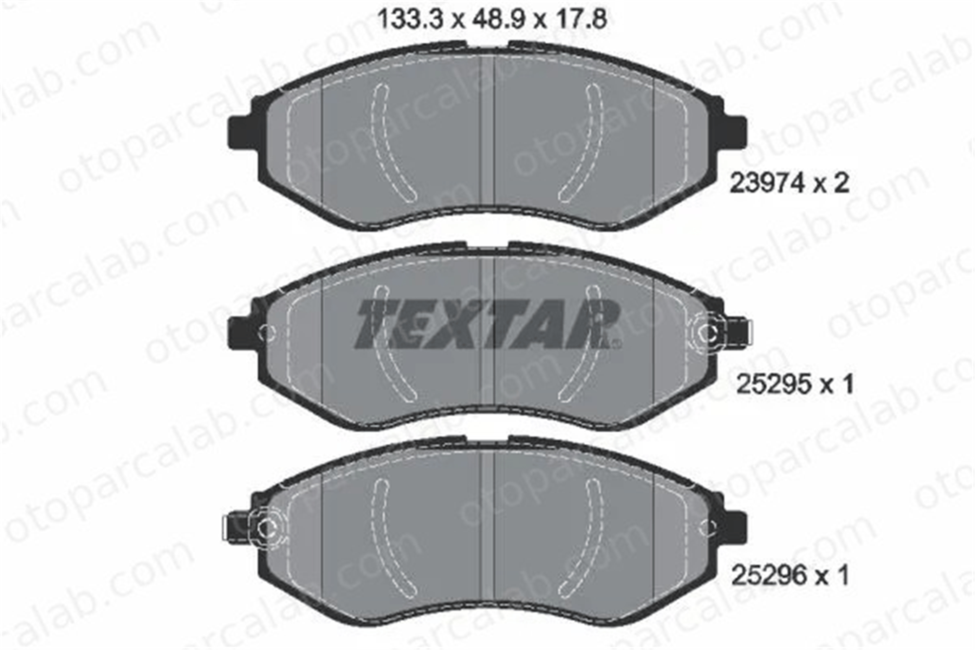 TEXTAR 2397406 Fren Disk Balata Ön CHEVROLET AVEO / KALOS Hatchback AVEO / KALOS Sedan 2397406 94566892