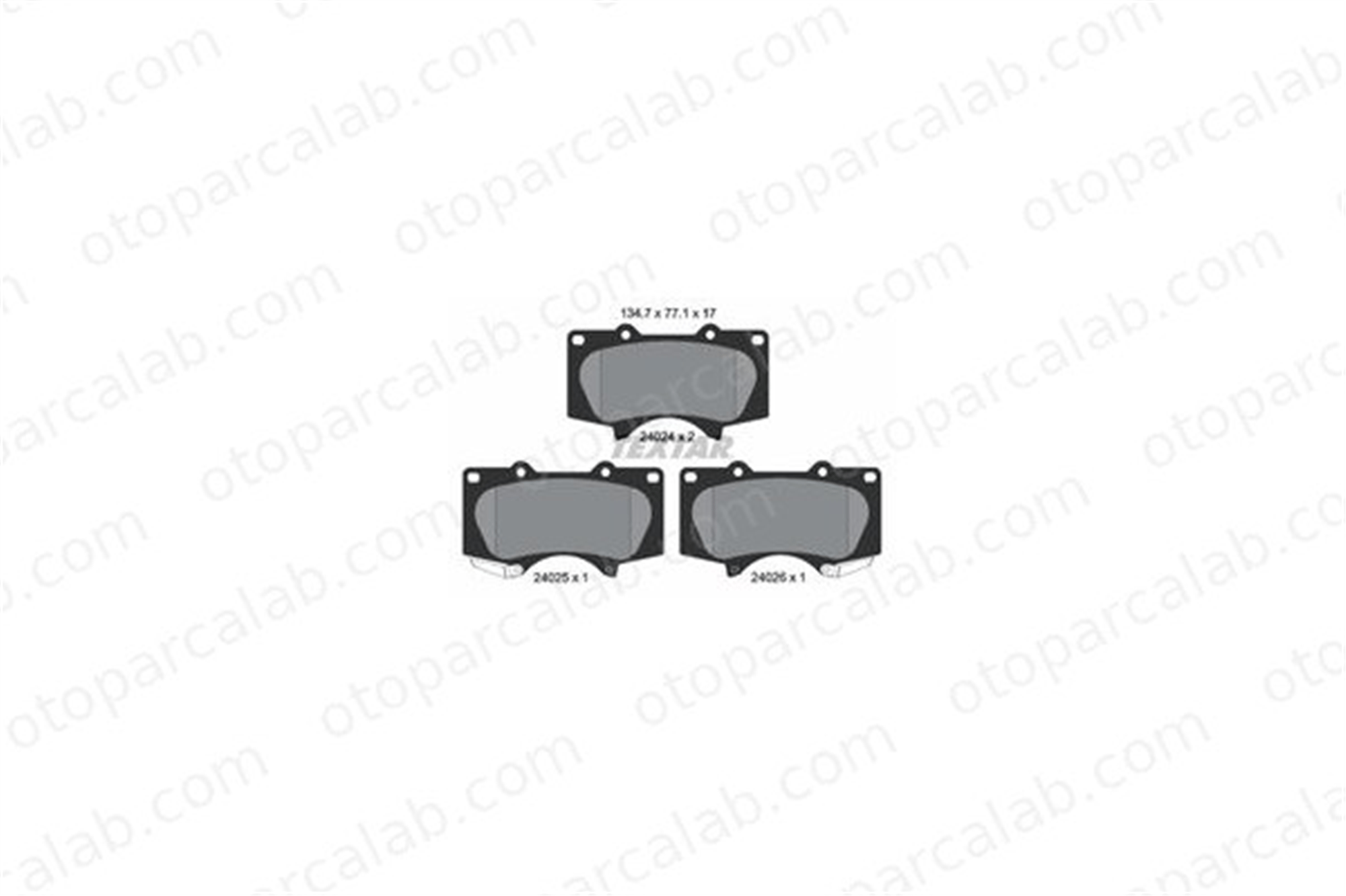 TEXTAR 2402403 Fren Disk Balata Ön TOYOTA LAND CRUISER PRADO HILUX VIII Pick-up 44650K360 04465-0K360