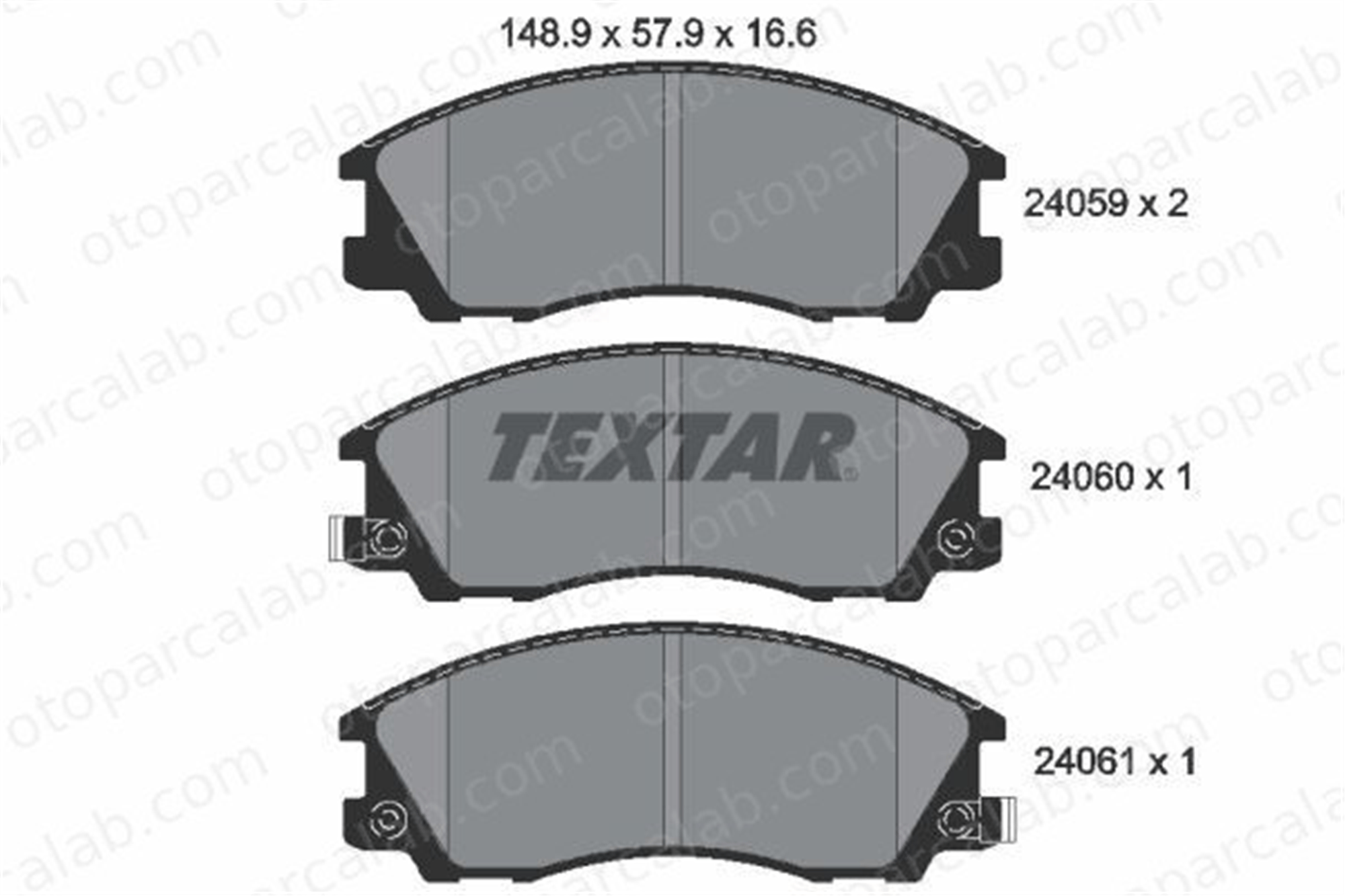 TEXTAR 2405901 Fren Disk Balata Ön HYUNDAI TERRACAN 2405901 58101H1A00