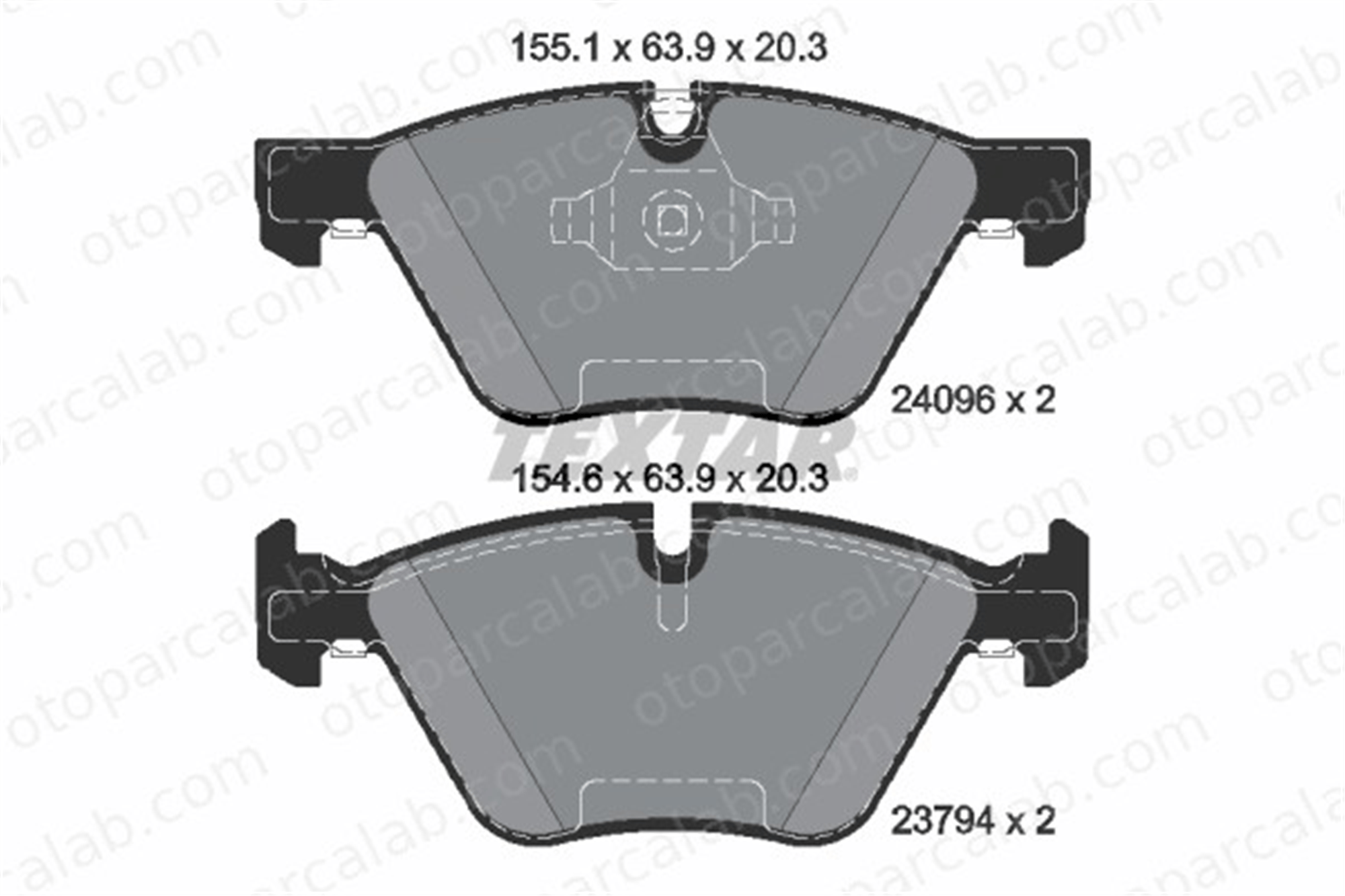 TEXTAR 2409601 Fren Disk Balata Ön BMW 1 3 34116777772 2288856