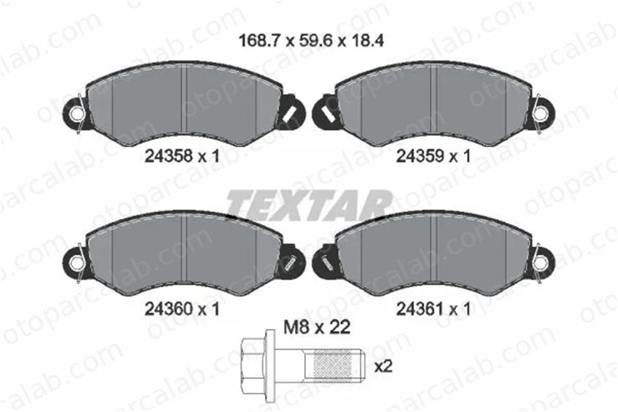 TEXTAR 2435801 Fren Disk Balata Ön LDV MAXUS Minibüs/Otobüs MAXUS Panelvan/Van 2435801 545990001