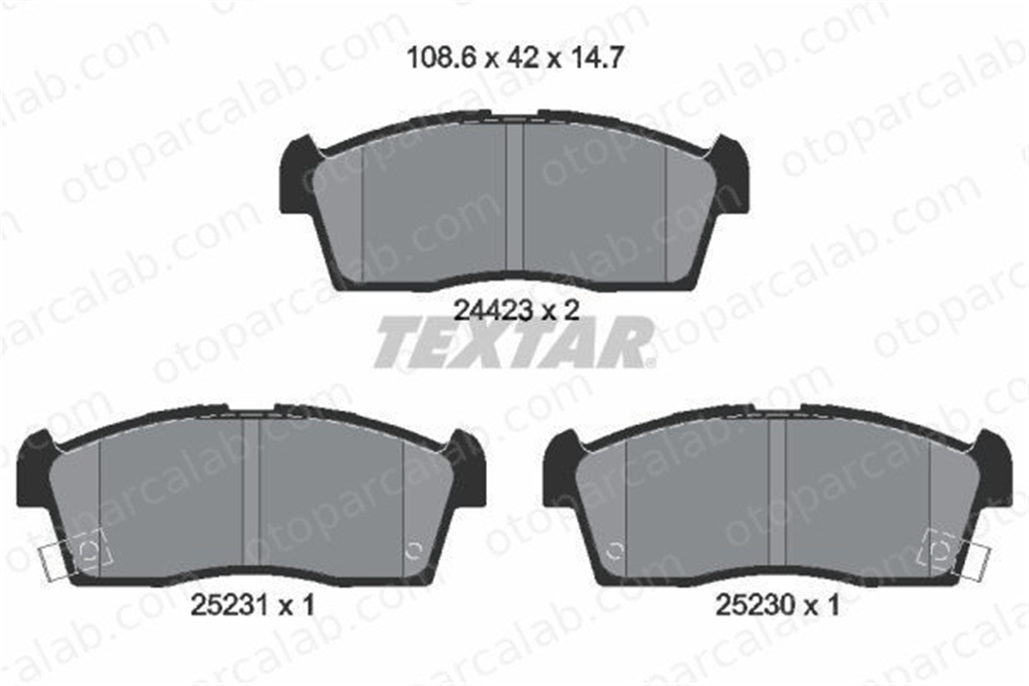 TEXTAR 2442302 Fren Disk Balata Ön CITROËN C-ZERO MITSUBISHI i 2442302 1606225680