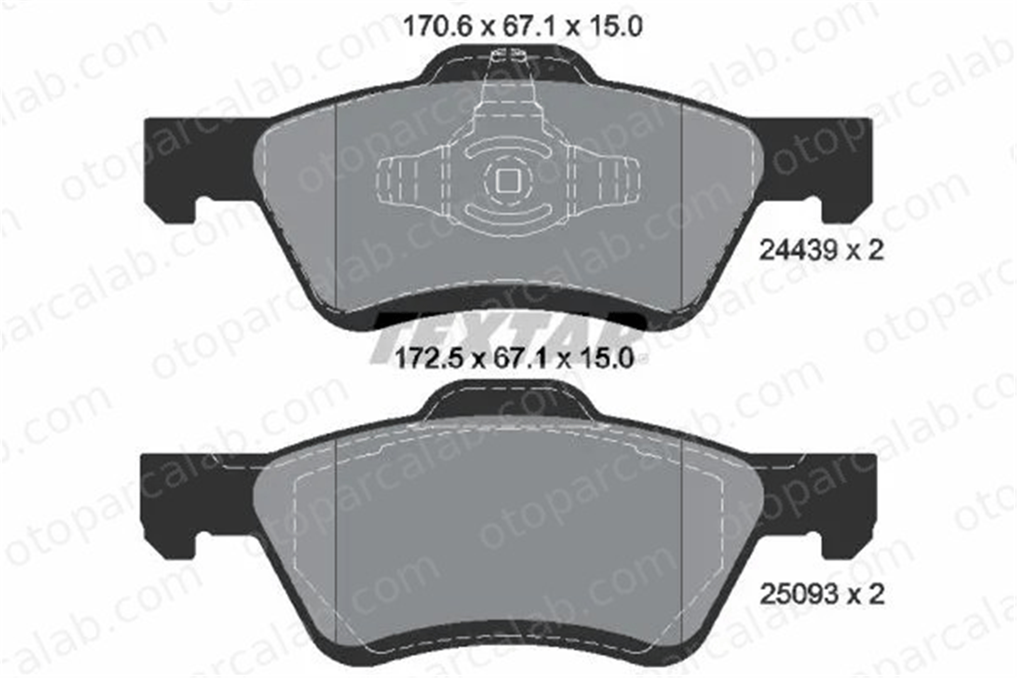 TEXTAR 2443901 Fren Disk Balata Ön FORD MAVERICK MAZDA TRIBUTE EFY63323ZT EFY63323Z