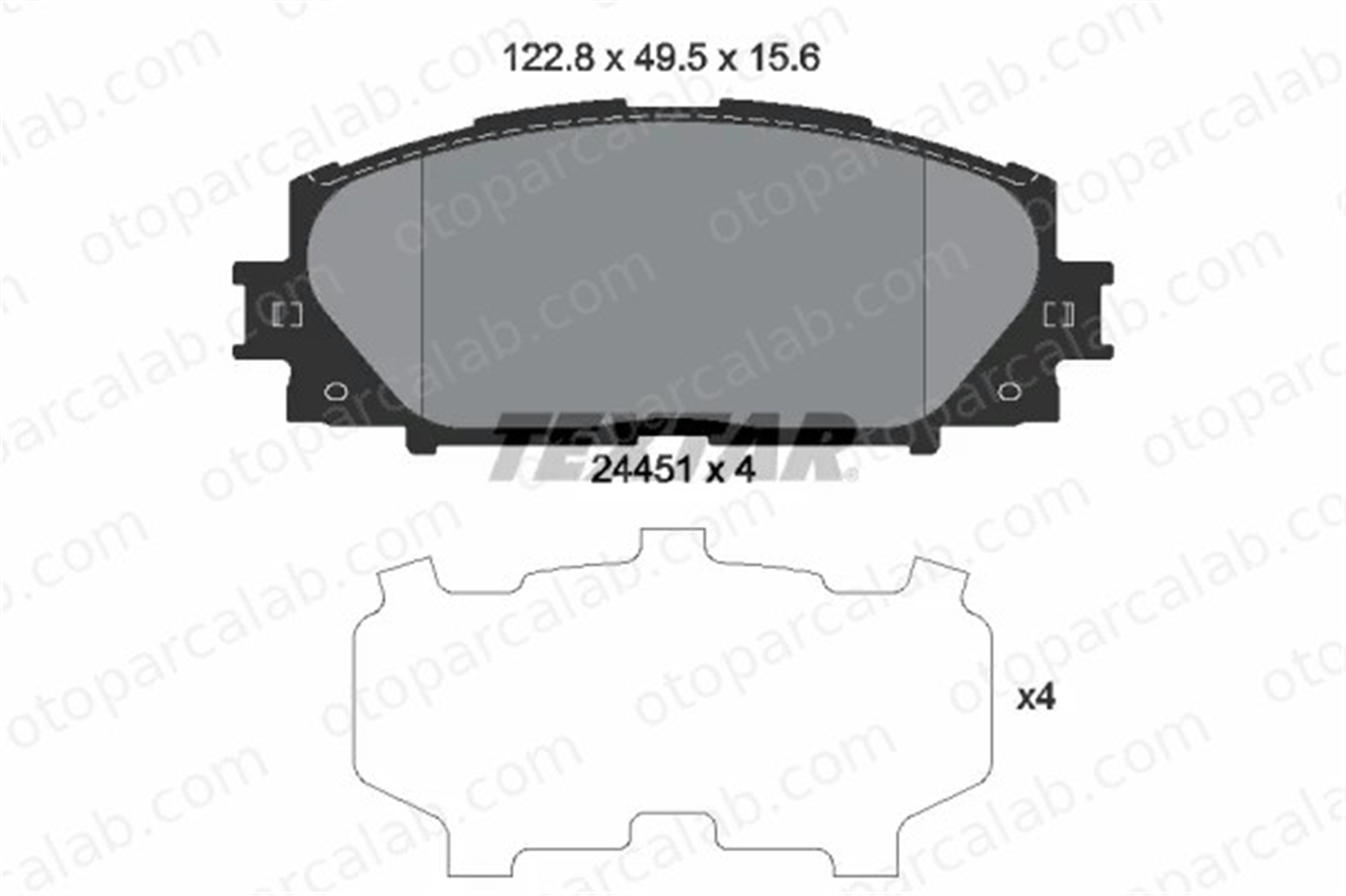 TEXTAR 2445101 Fren Disk Balata Ön TOYOTA PRIUS COROLLA Sedan 446547060 04465-47060
