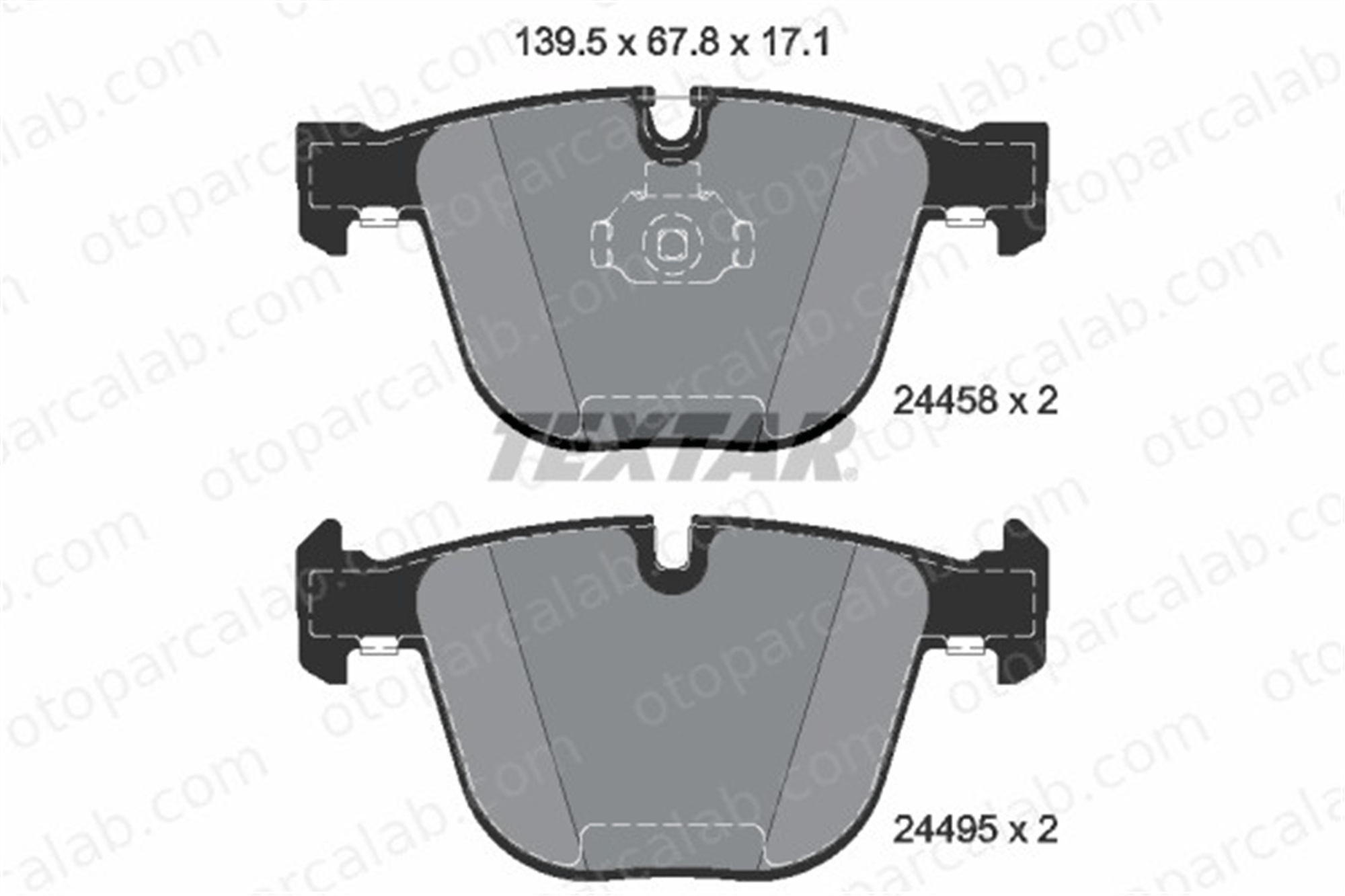 TEXTAR 2445801 Fren Disk Balata Arka BMW X5 X6 34216794879 2365766