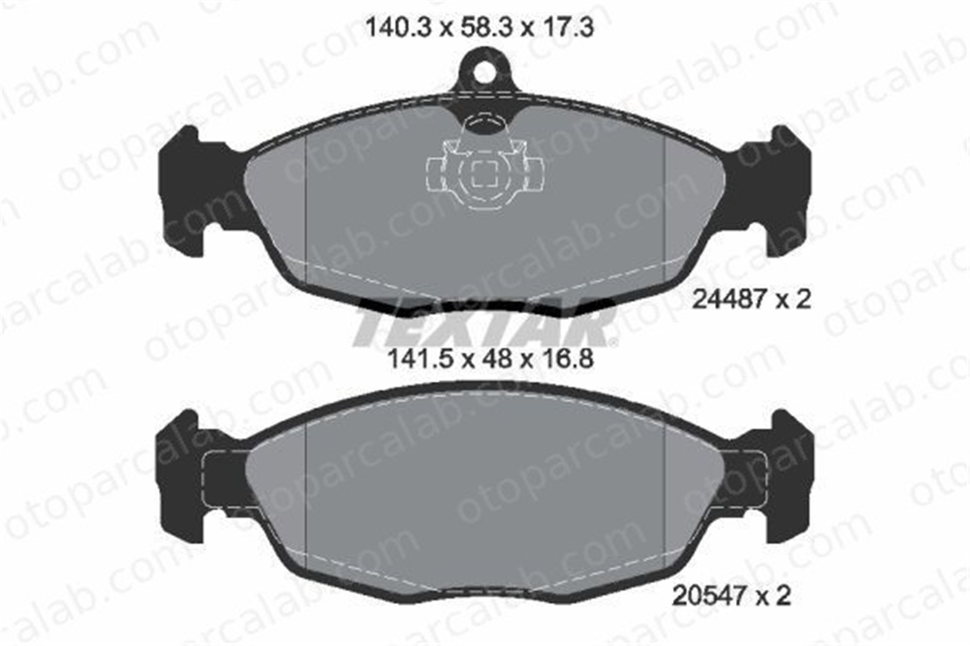 TEXTAR 2448701 Fren Disk Balata Ön JAGUAR XJ XK 8 Convertible 2448701 JLM021220
