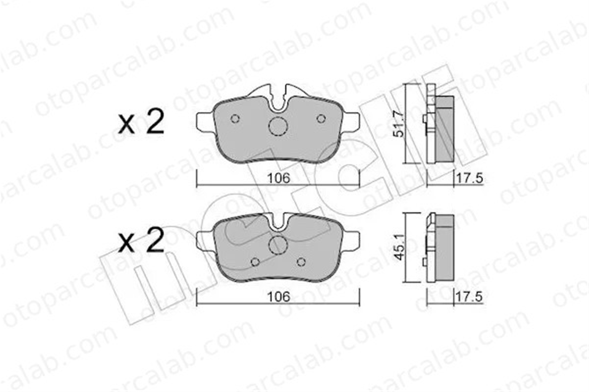 TEXTAR 2455902 Fren Disk Balata Arka BMW Z4 Roadster 34216788275 34216797861