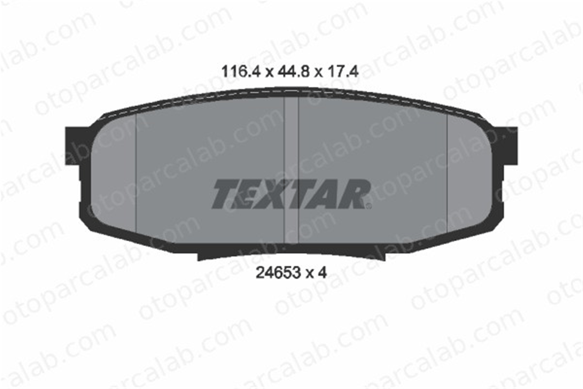 TEXTAR 2465301 Fren Disk Balata Arka TOYOTA LAND CRUISER 200 TUNDRA Pick-up 446660120 04466-60120