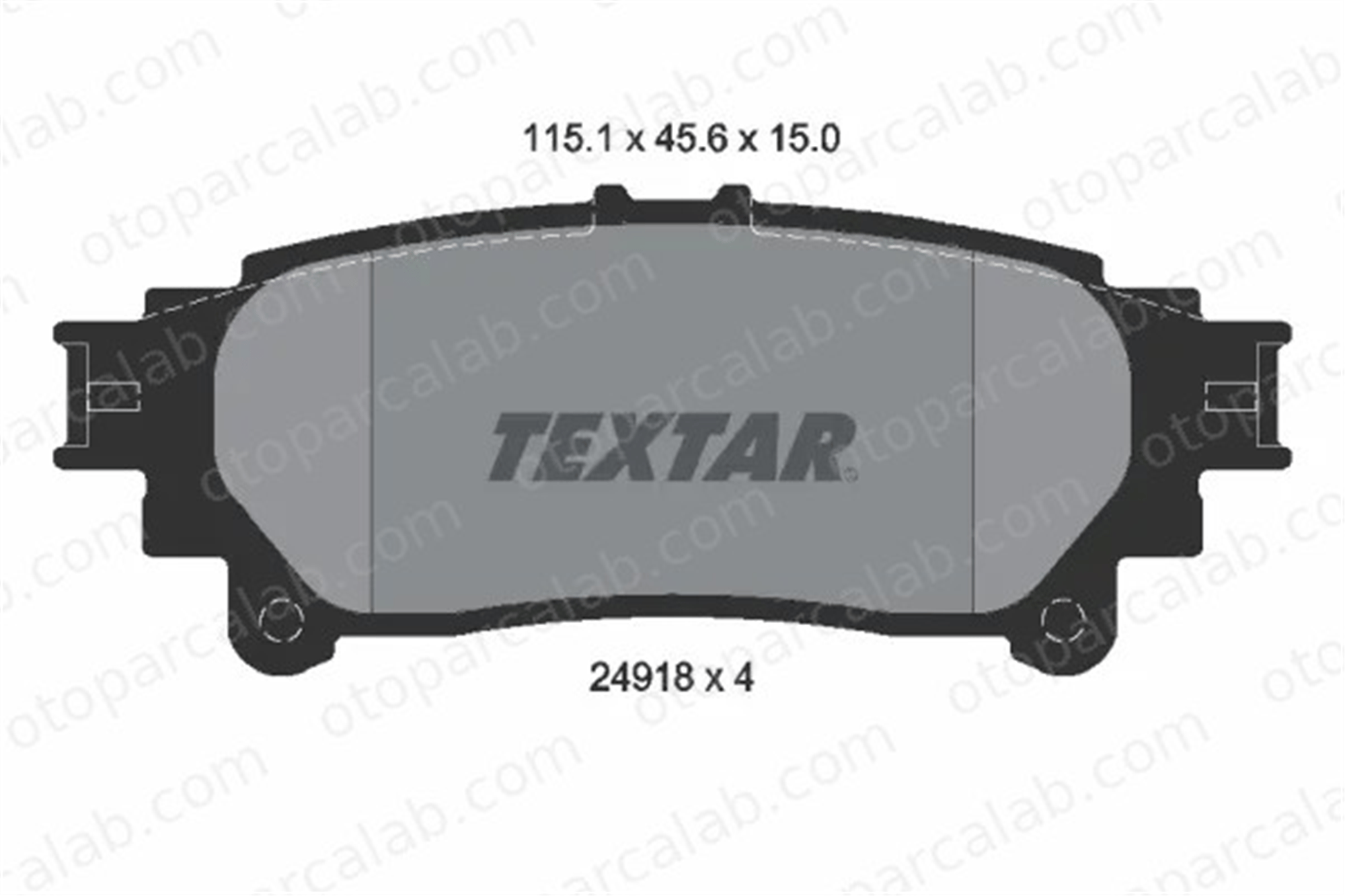 TEXTAR 2491801 Fren Disk Balata Arka LEXUS RX TOYOTA FORTUNER 446648130 04466-48130