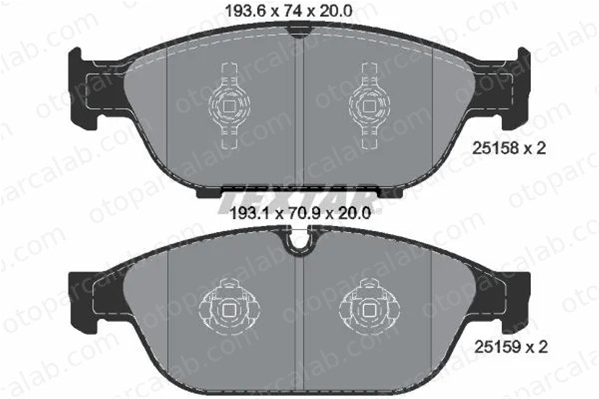 TEXTAR 2515802 Fren Disk Balata Ön AUDI A6 C7 A6 C7 Avant 4H0698151G 4G0698151AG