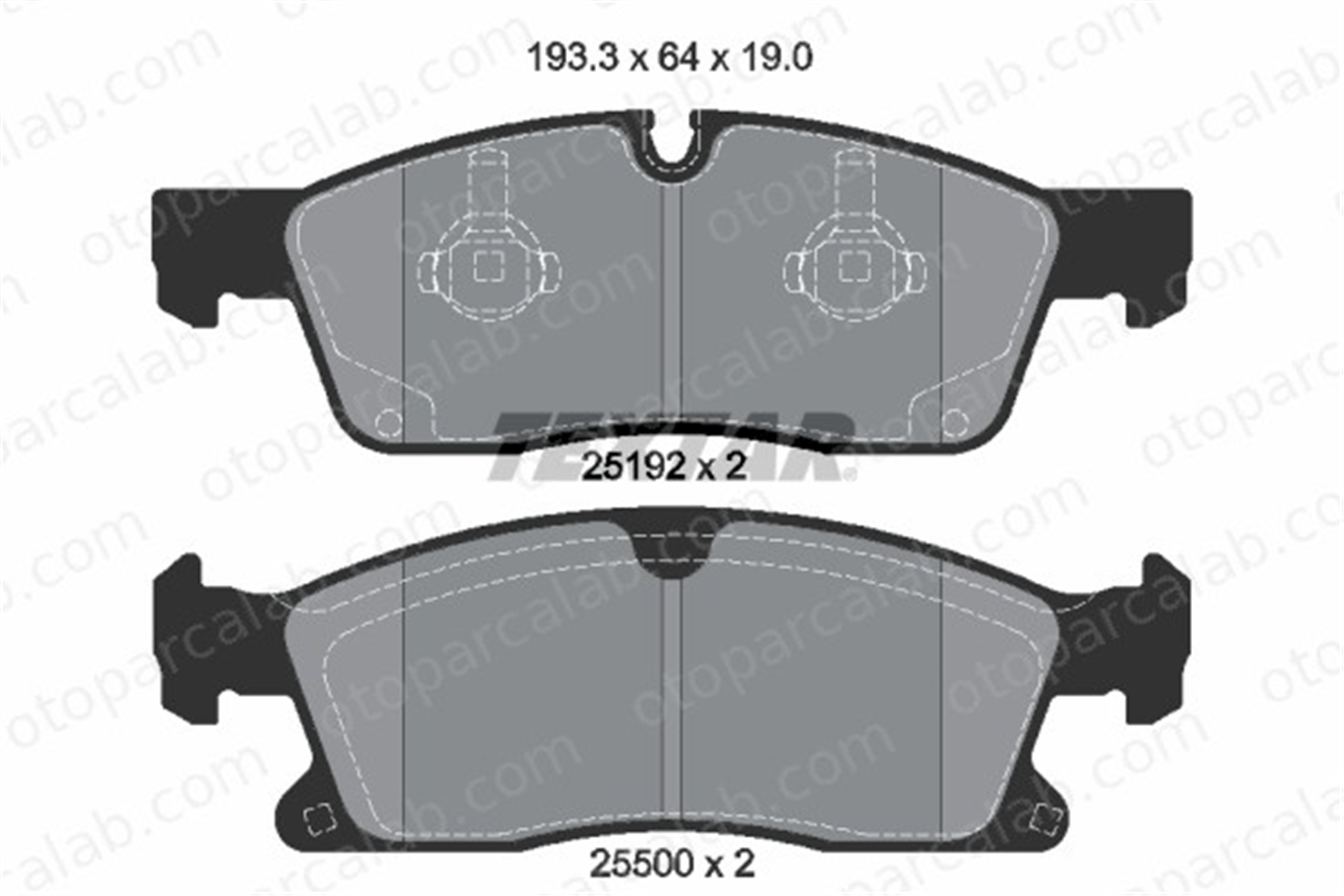 TEXTAR 2519201 Fren Disk Balata Ön MERCEDES-BENZ GLE M-SERISI A0074208020 4201305