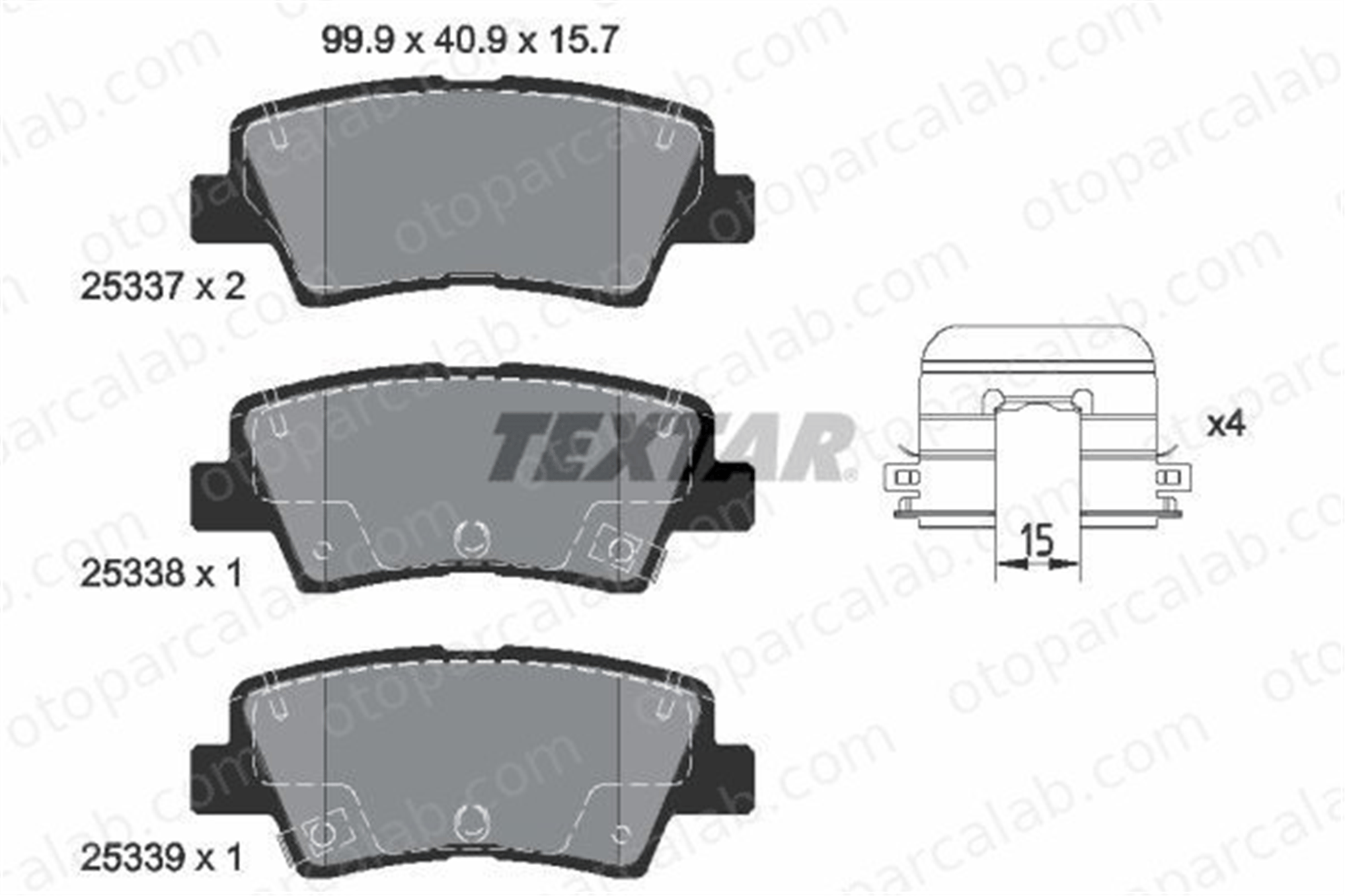 TEXTAR 2533707 Fren Disk Balata Ön HYUNDAI i30 i30 Coupe 2533707 583022VA35
