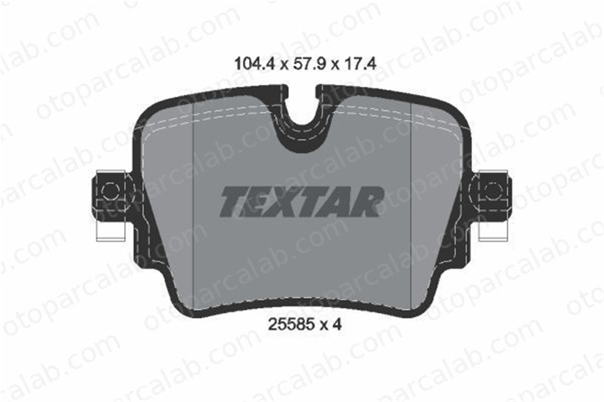 TEXTAR 2558501 Fren Disk Balata Arka JAGUAR F-TYPE Cabrio F-TYPE Coupe C2D40929 C2D49906