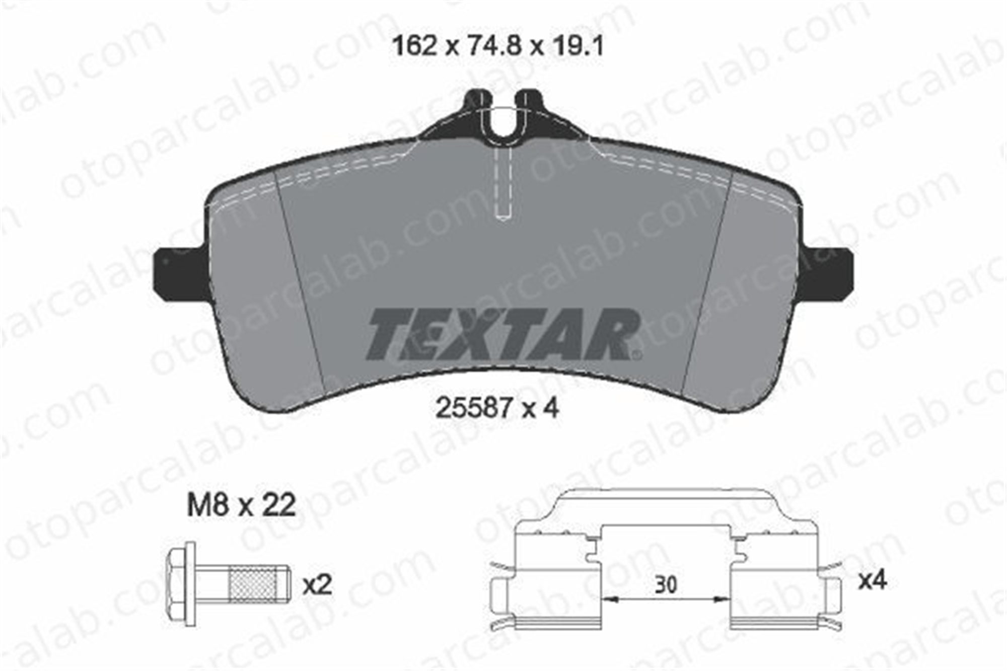 TEXTAR 2558701 Fren Disk Balata Arka MERCEDES-BENZ S-SERISI A0004203800 4203800