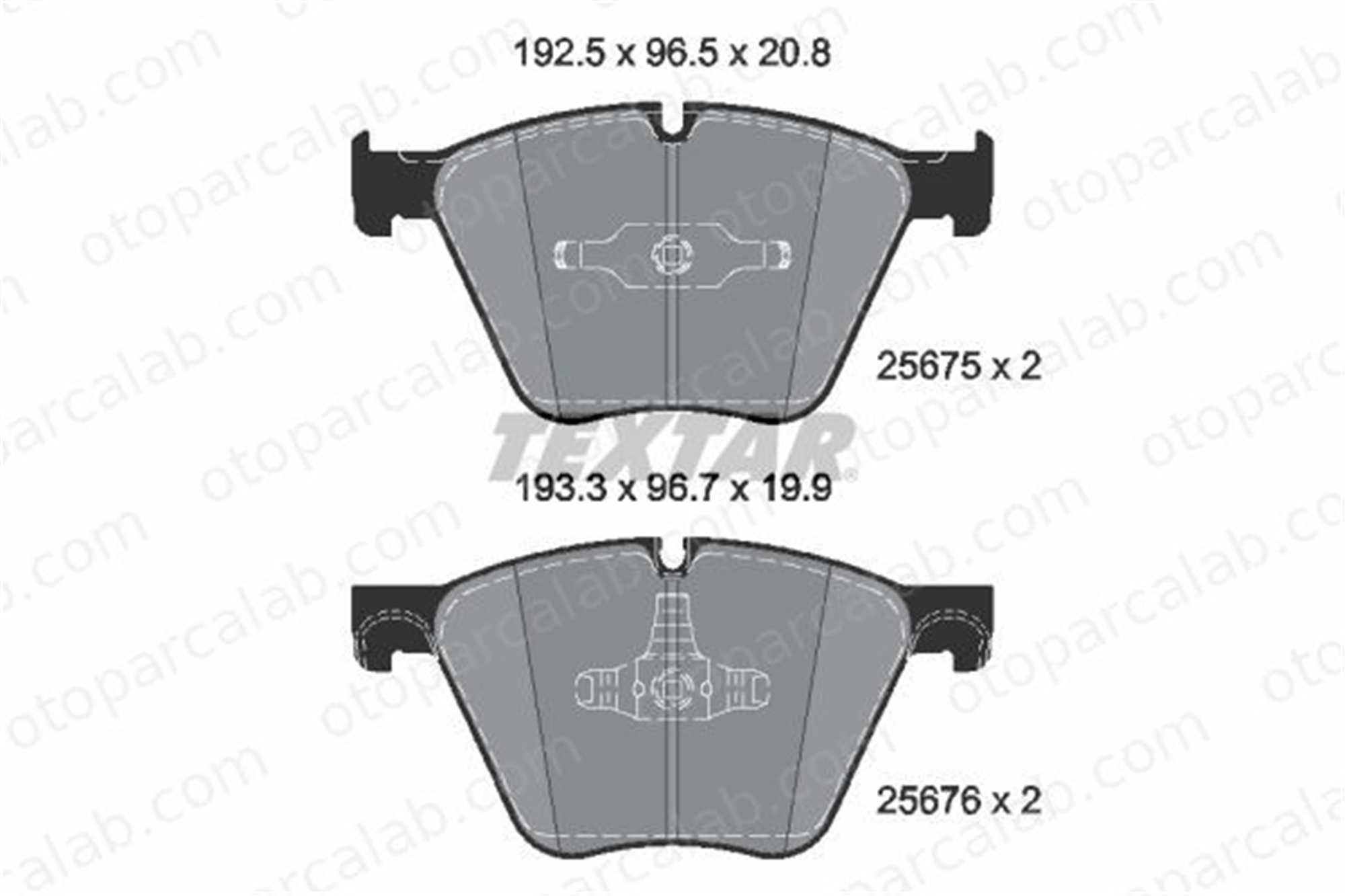 TEXTAR 2567501 Fren Disk Balata Ön BMW 7 34116791669 34114071908