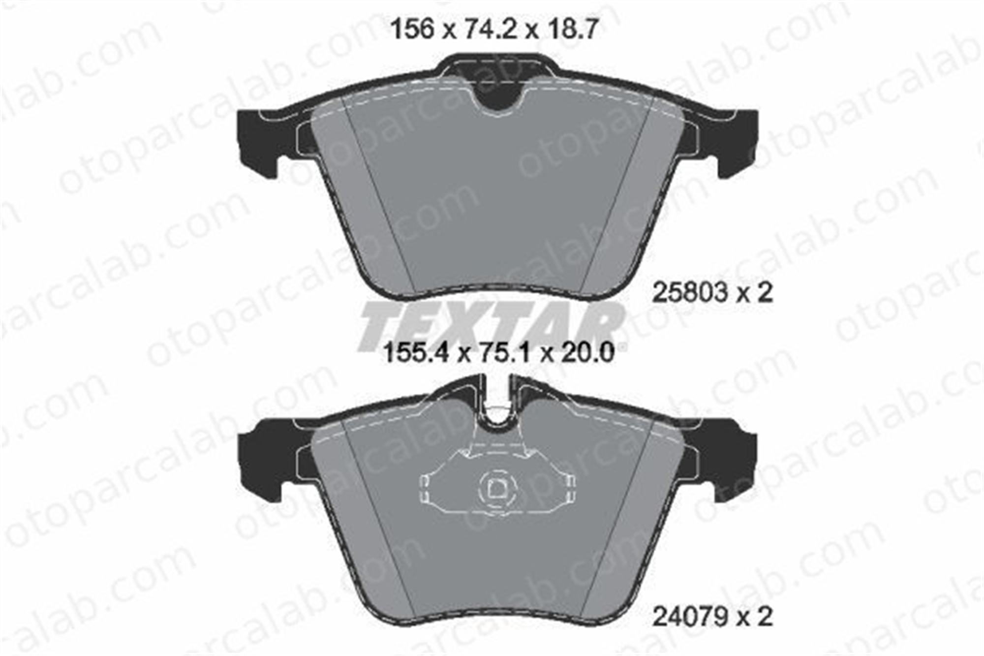 TEXTAR 2580301 Fren Disk Balata Ön JAGUAR F-TYPE Cabrio F-TYPE Coupe 2580301 C2D23150