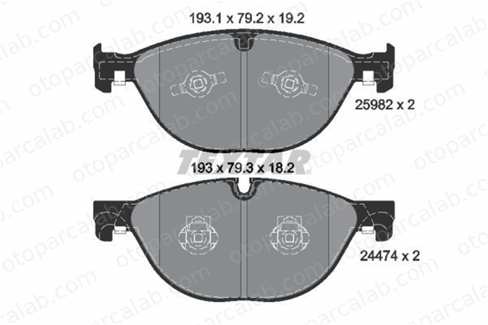 TEXTAR 2598201 Fren Disk Balata Ön JAGUAR F-TYPE Cabrio F-TYPE Coupe 2598201 T2R22312