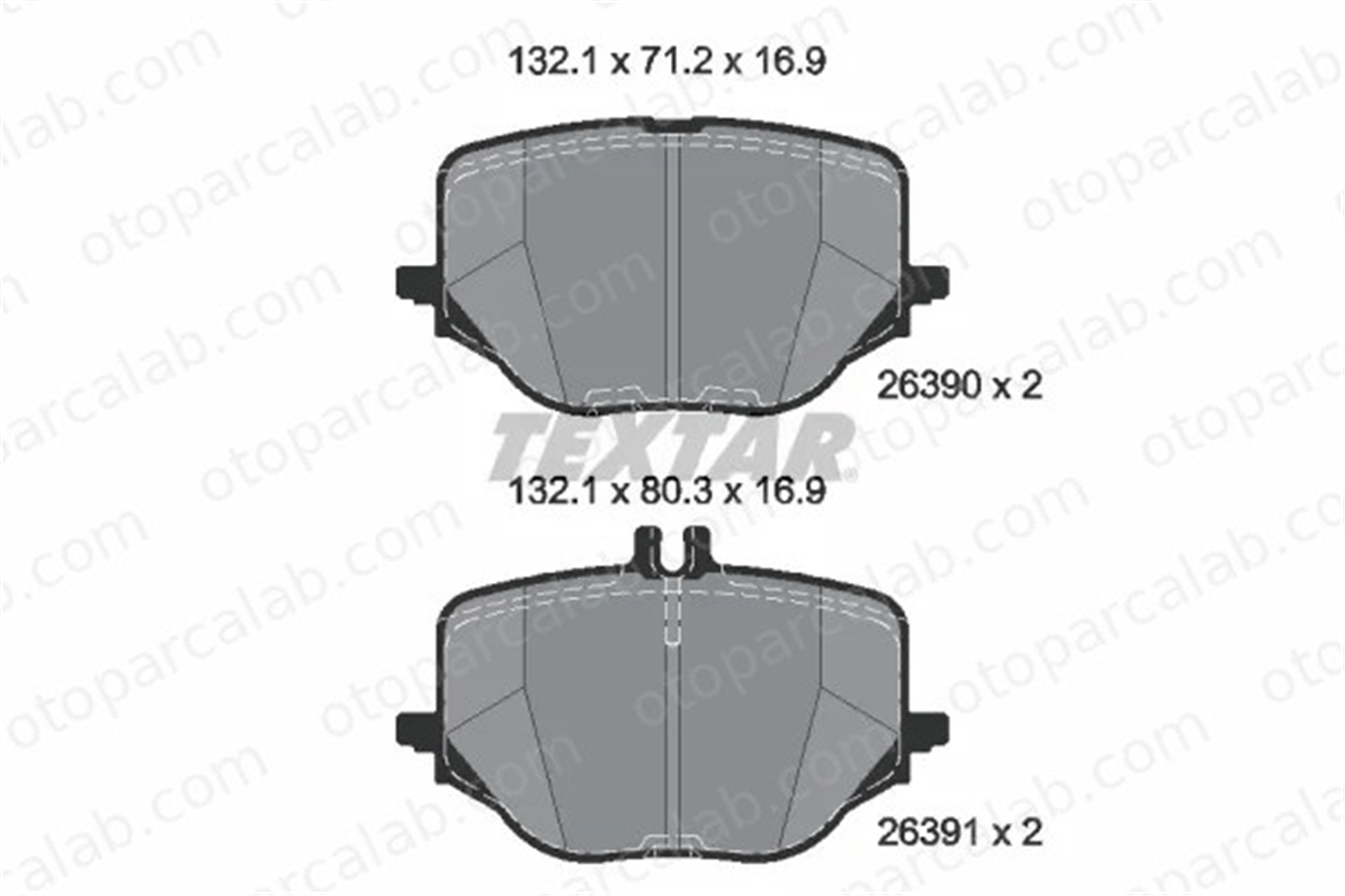 TEXTAR 2639001 Fren Disk Balata Arka MERCEDES-BENZ S-SERISI GLC Coupe A0004209605 4209402