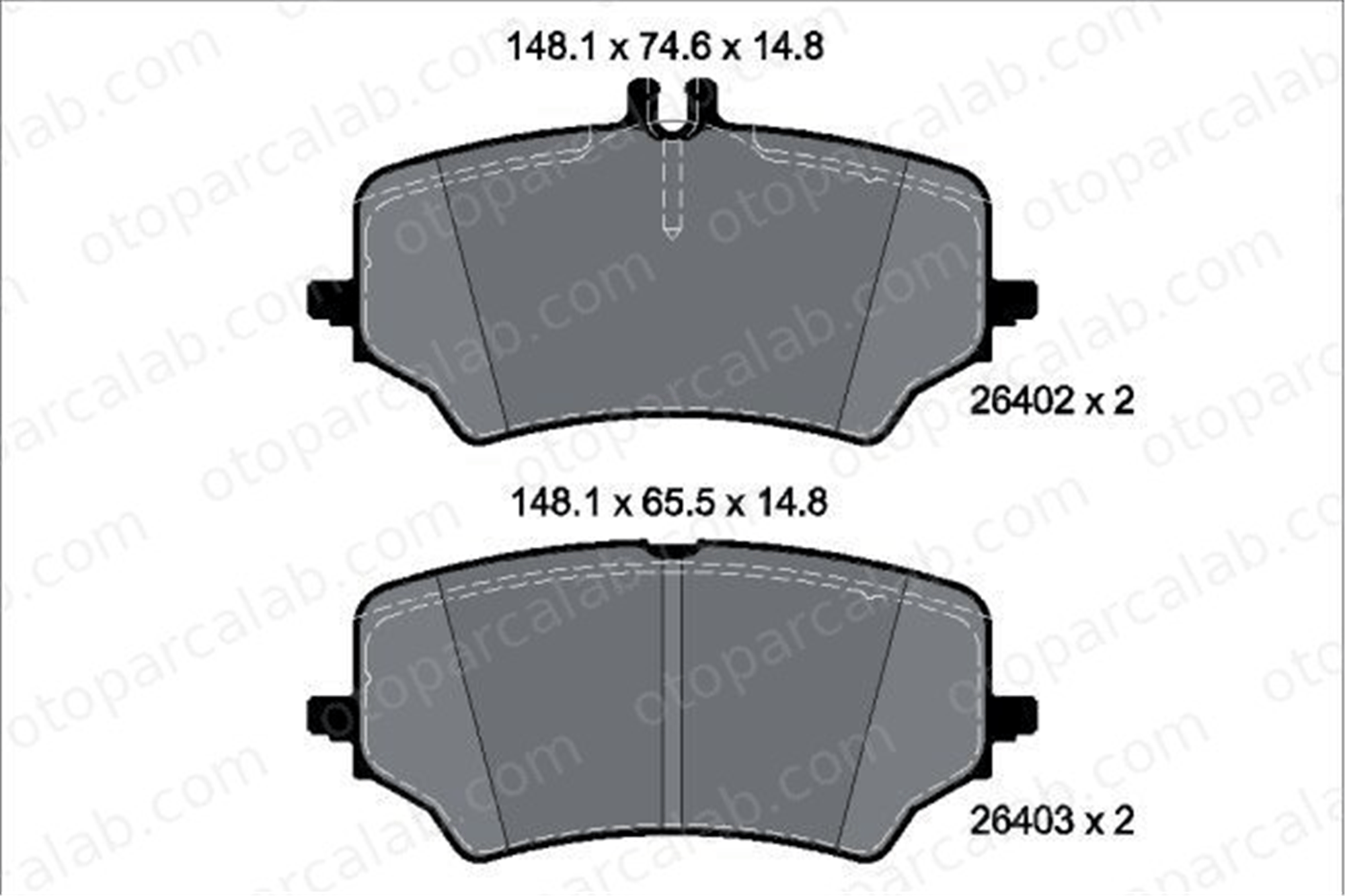 TEXTAR 2640201 Fren Disk Balata Arka MERCEDES-BENZ EQE A0004206403 4200606
